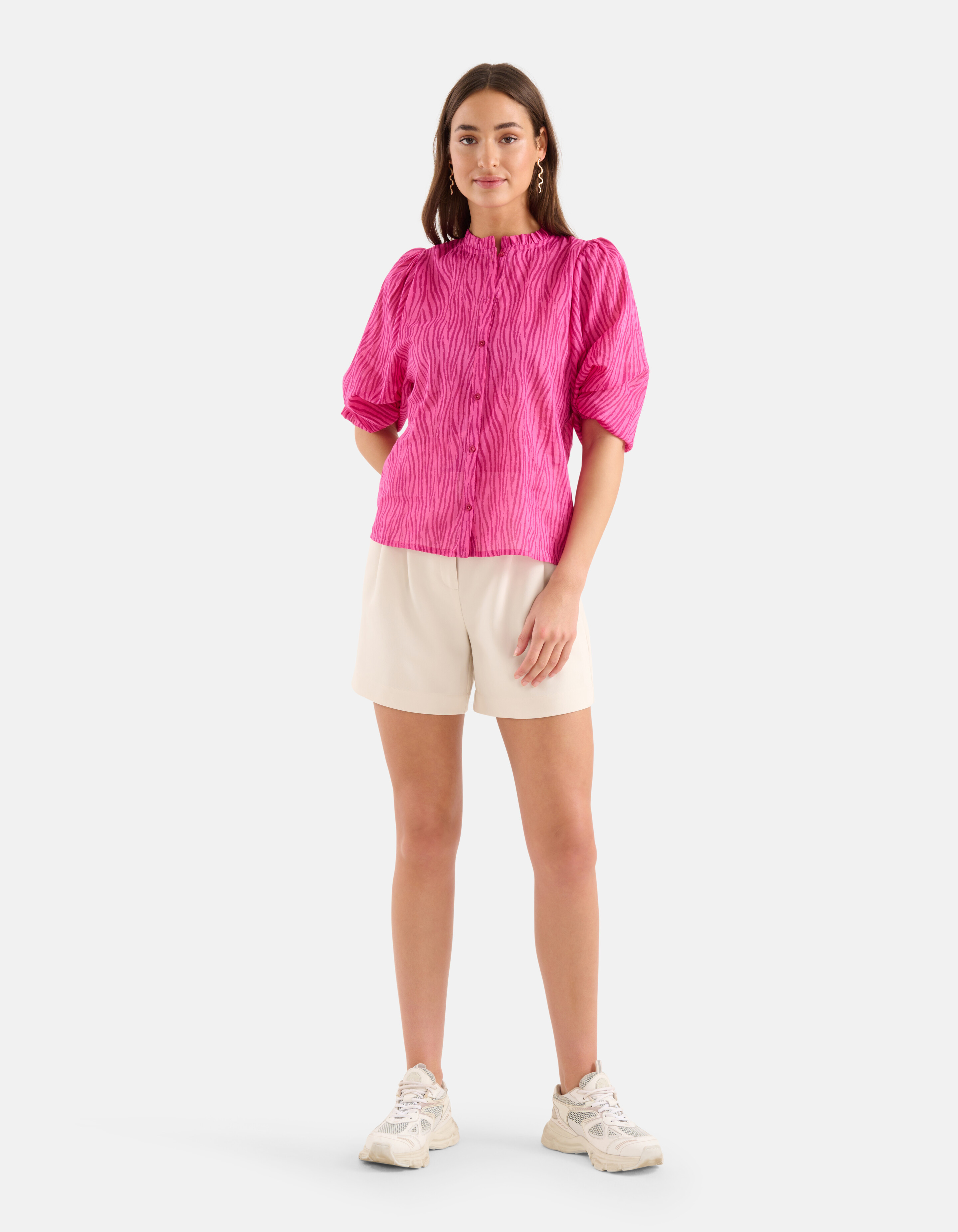 Zebra Voile Blouse Roze SHOEBY WOMEN