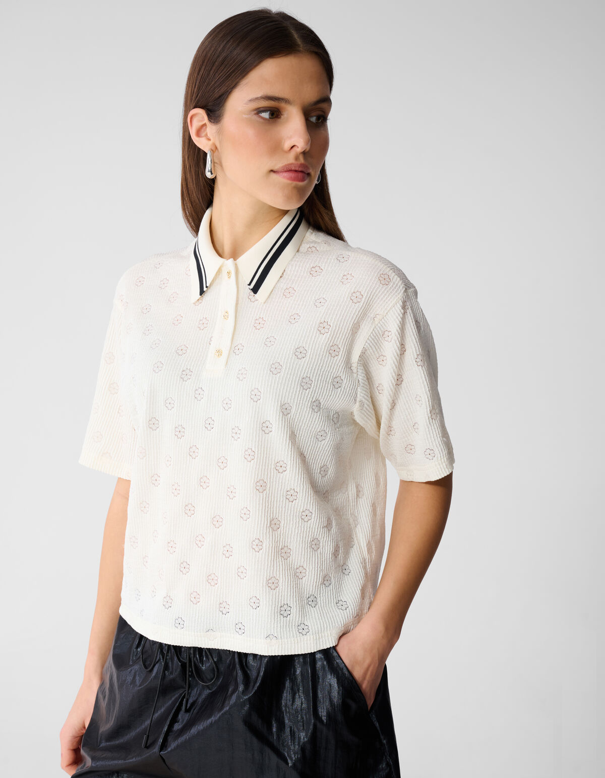 Flower Polo Gebroken Wit SHOEBY WOMEN