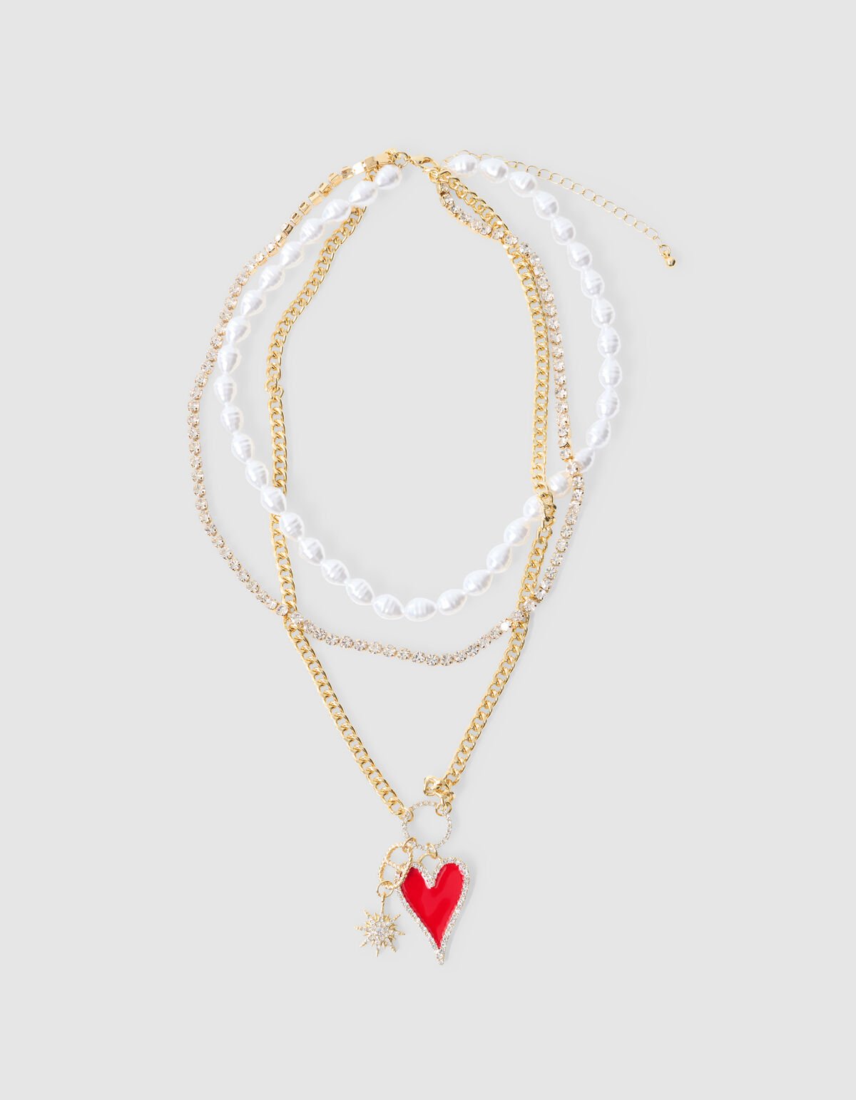 Combi Heart Ketting Goud SHOEBY ACCESSOIRES