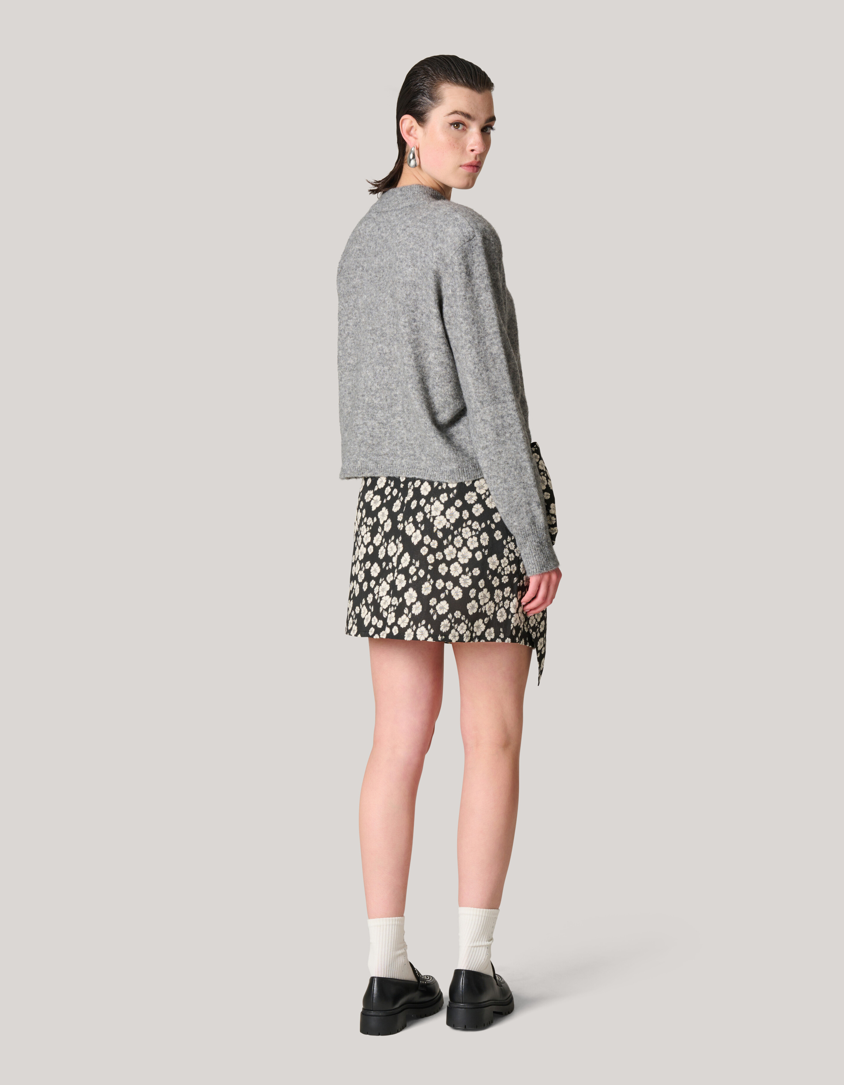 Jacquard Mini Rok Zwart/Wit SHOEBY WOMEN