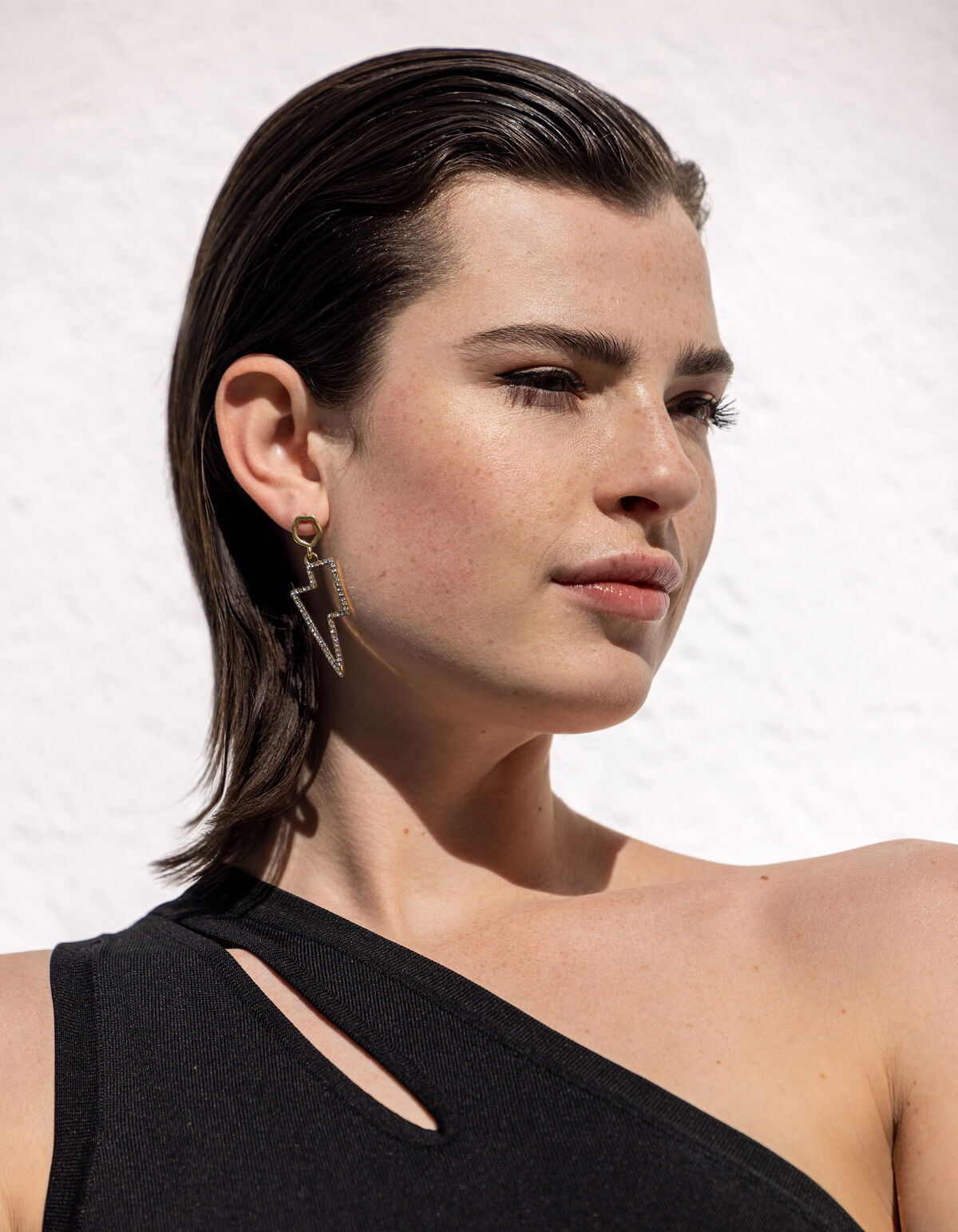 Strass Lightning Oorbellen Goud SHOEBY ACCESSOIRES