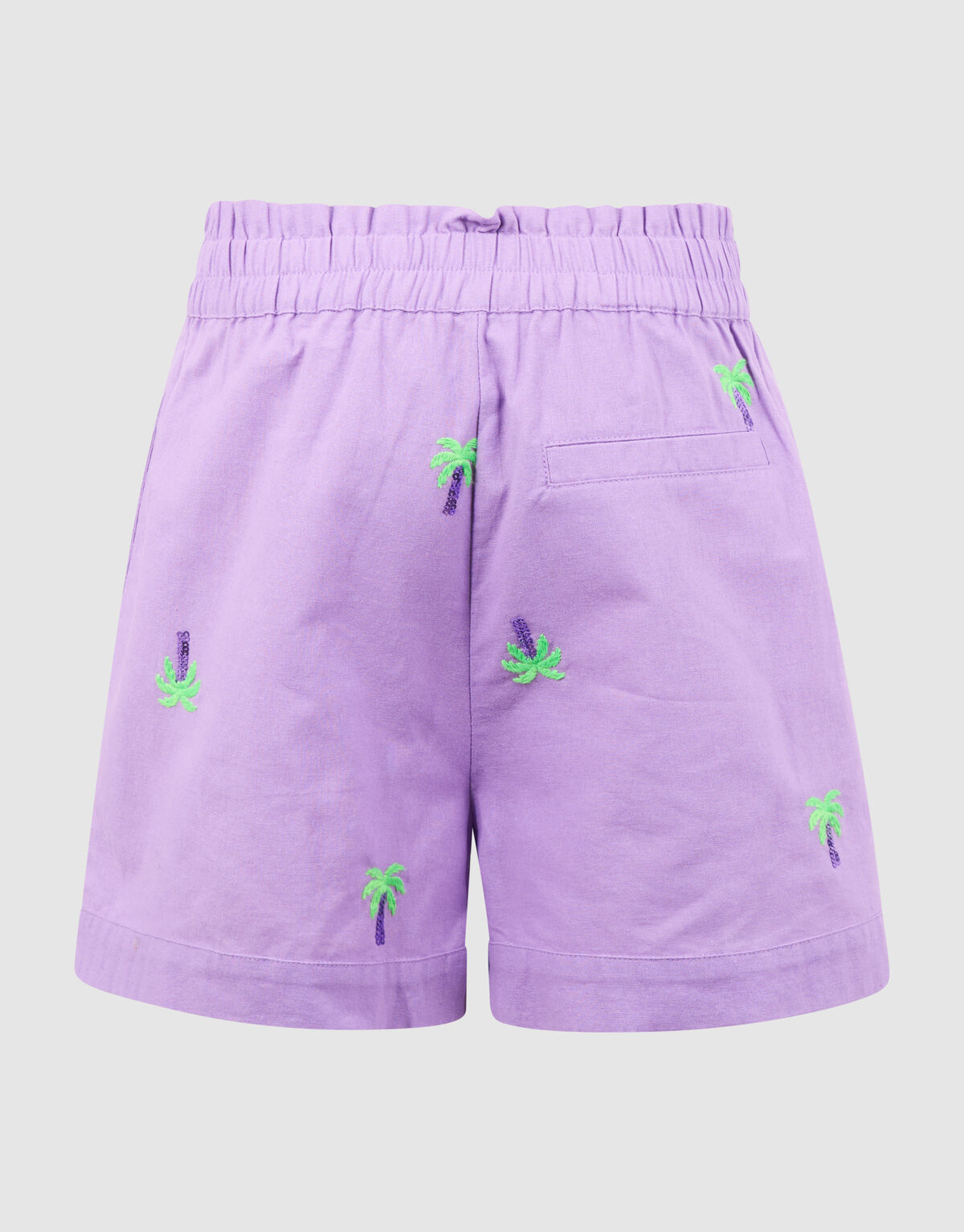 Palm Tree Embroidery Short Paars SHOEBY GIRLS
