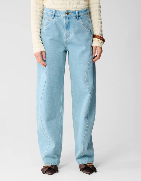 Swirl Barrel Fit Jeans Blauw SHOEBY WOMEN