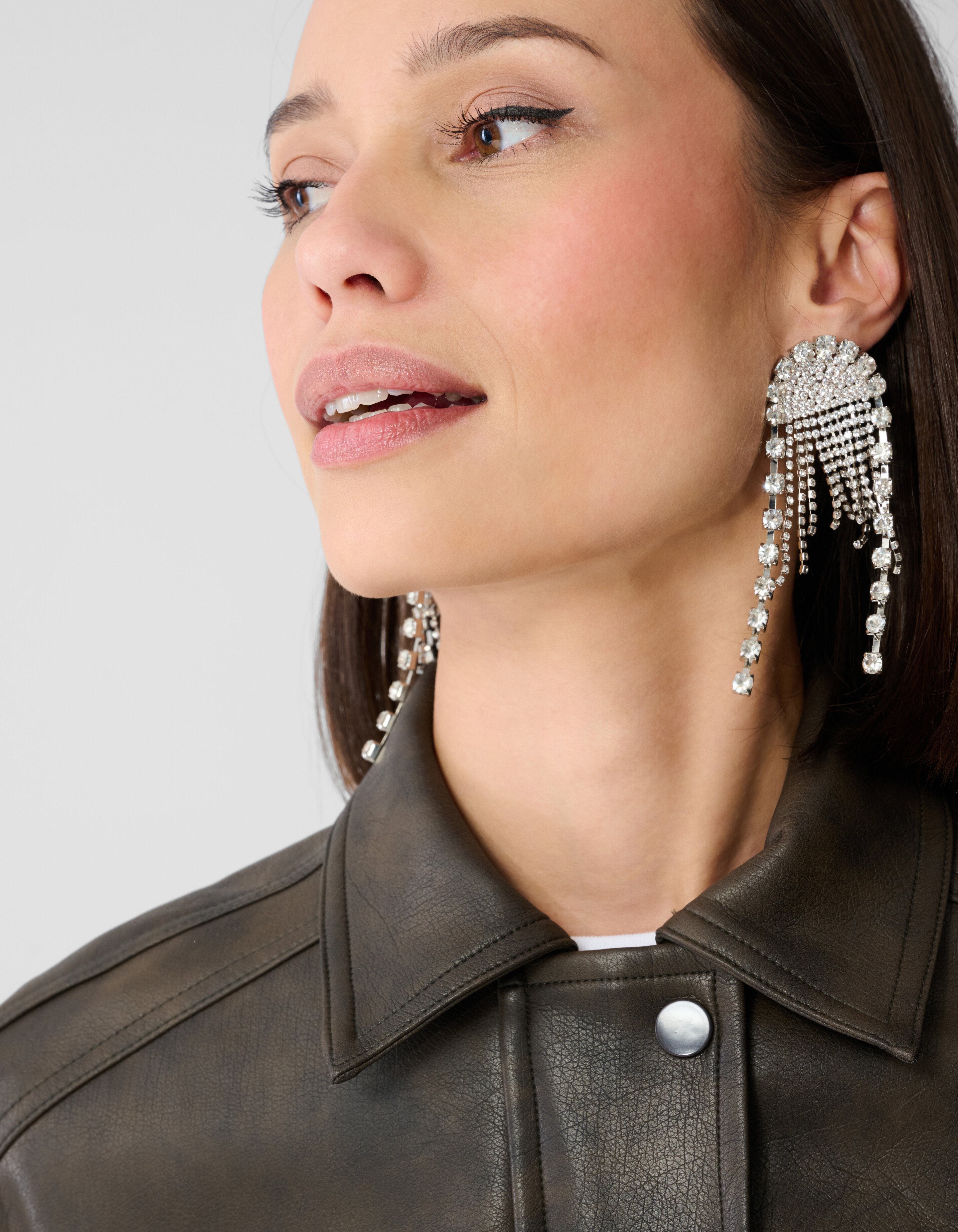 Washed Vegan Leren Bomber Jack Bruin SHOEBY WOMEN