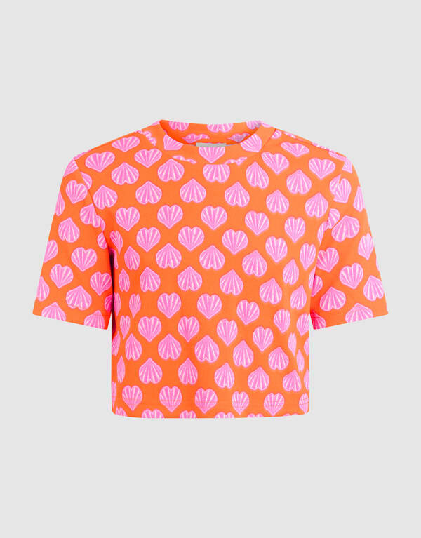 Schelpen Crop Top Oranje SHOEBY GIRLS