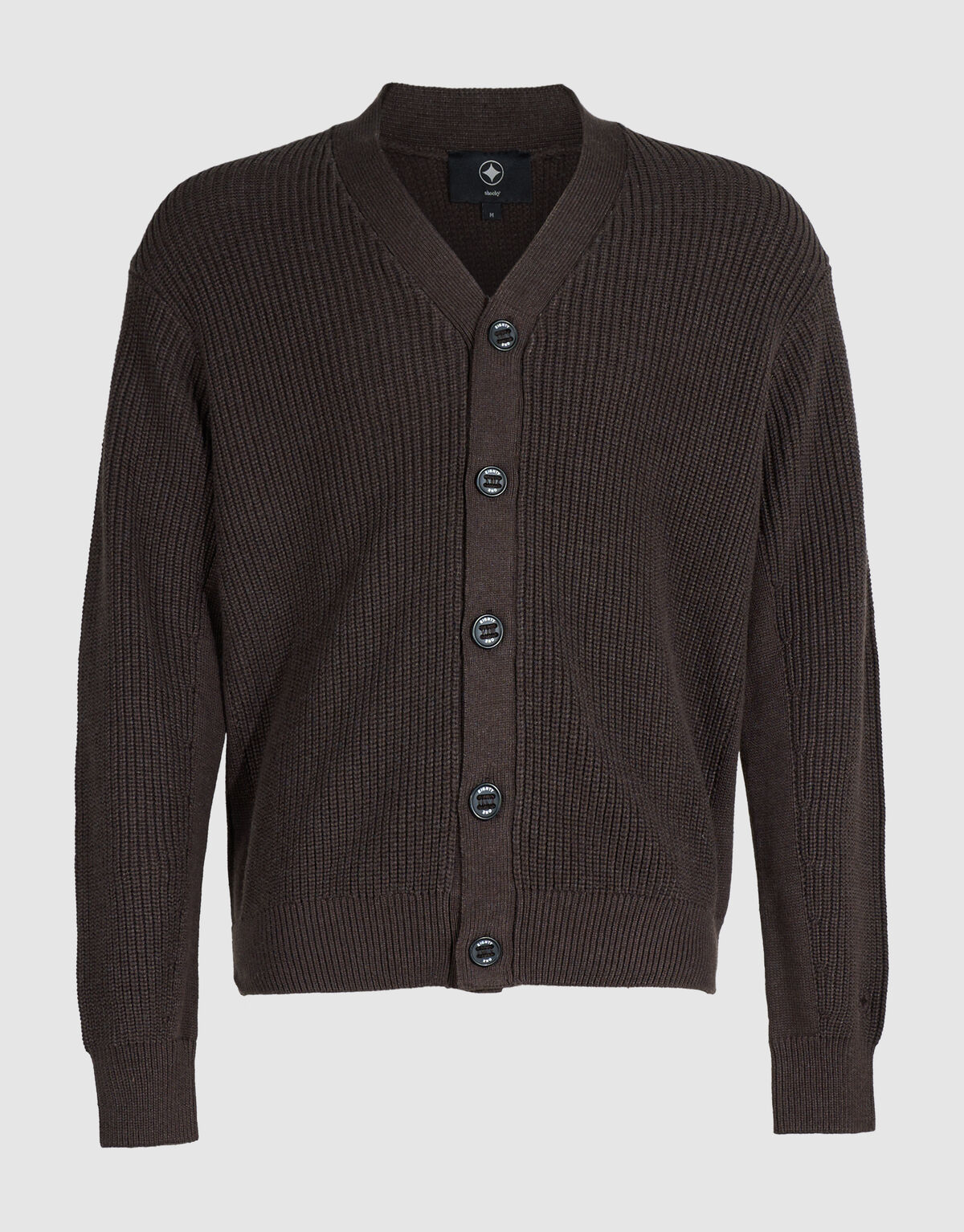 Heavy Gebreid Vest Donkerbruin SHOEBY MEN
