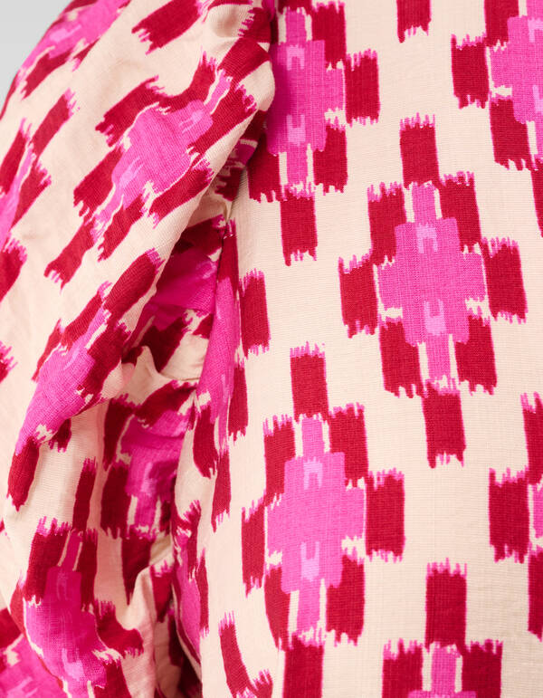 Printed Puffy Mini Jurk Roze SHOEBY WOMEN