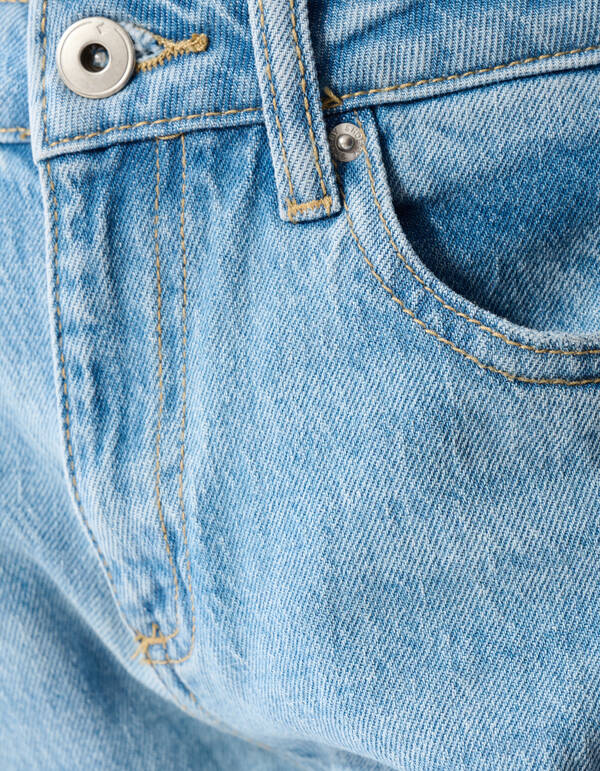 Destroyed Straight Fit Jeans Lichtblauw SHOEBY GIRLS