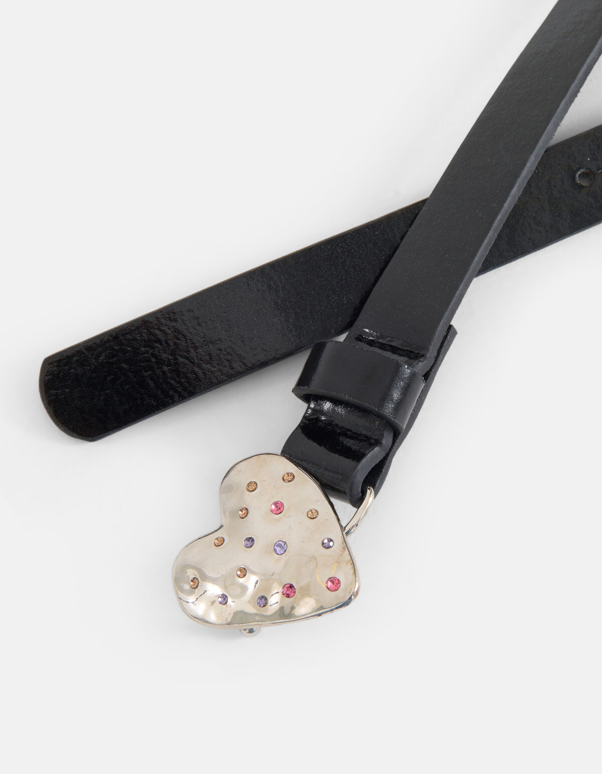 Heart Buckle Riem Zwart SHOEBY ACCESSOIRES