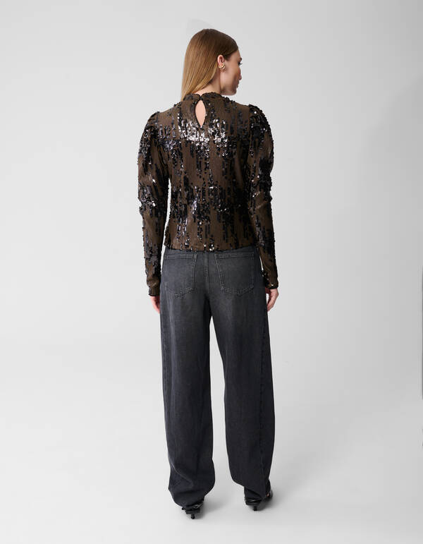 Sequin Top Khaki SHOEBY WOMEN