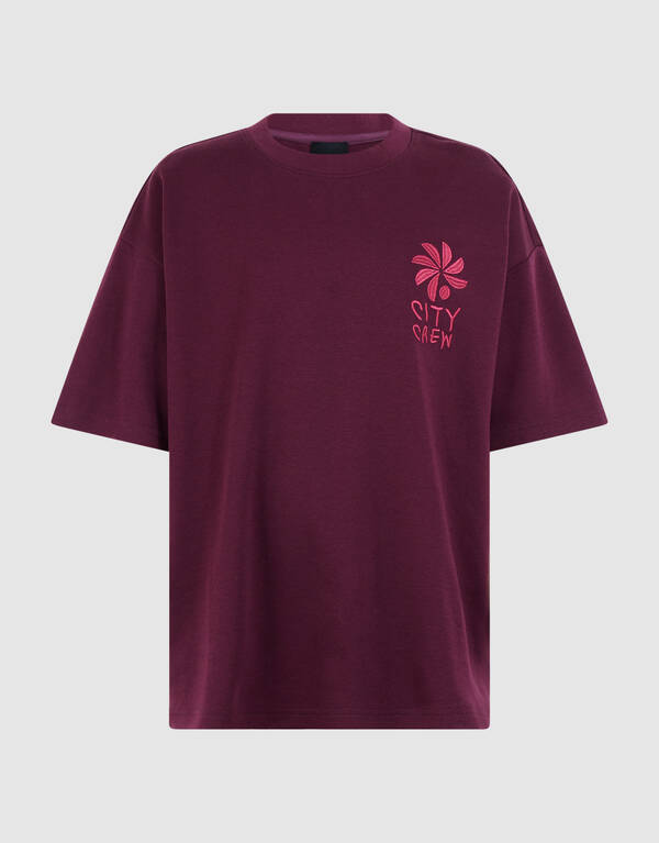 Stay Bold Artwork T-shirt Donkerrood SHOEBY BOYS