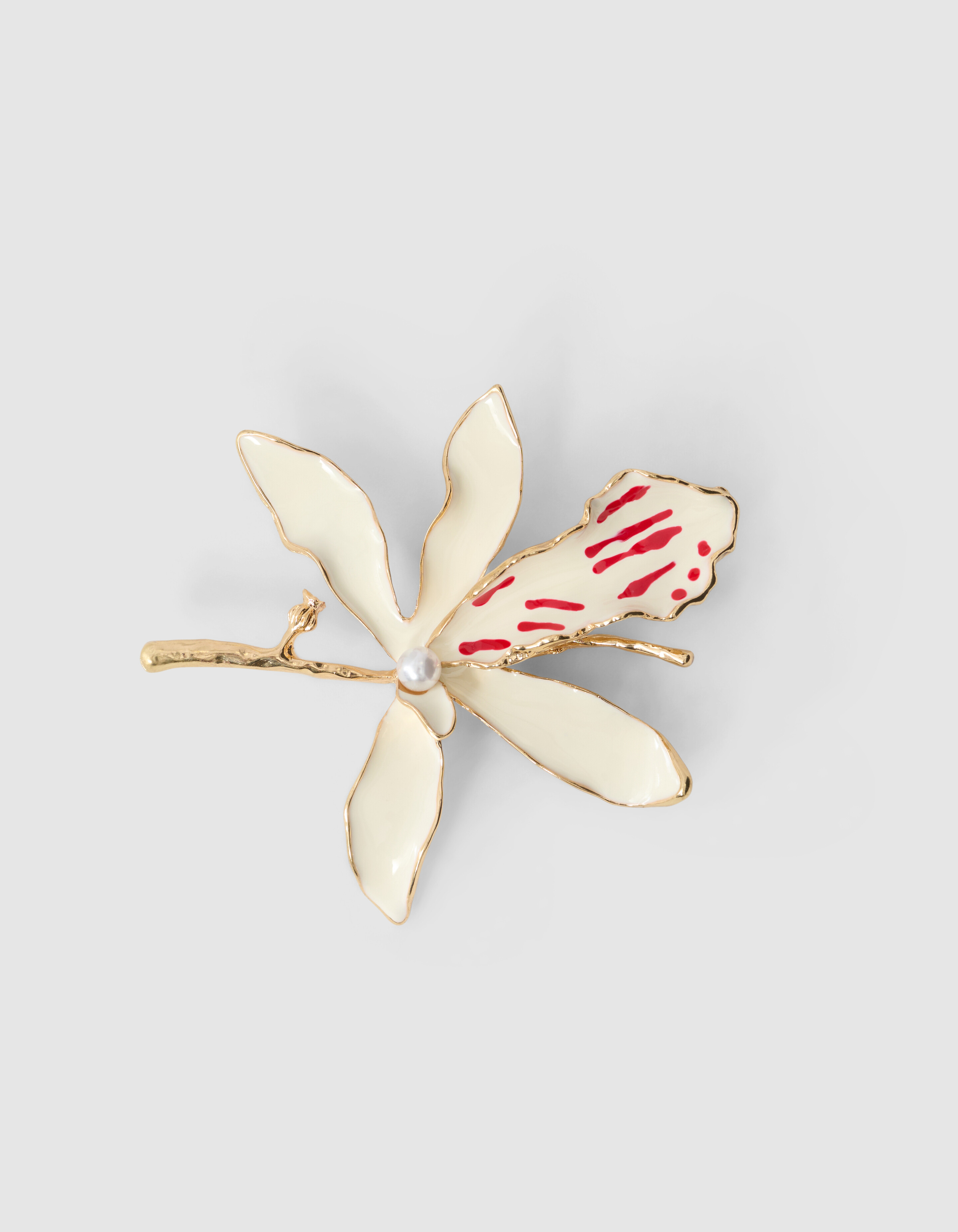 Bloem Broche Gebroken Wit SHOEBY ACCESSOIRES