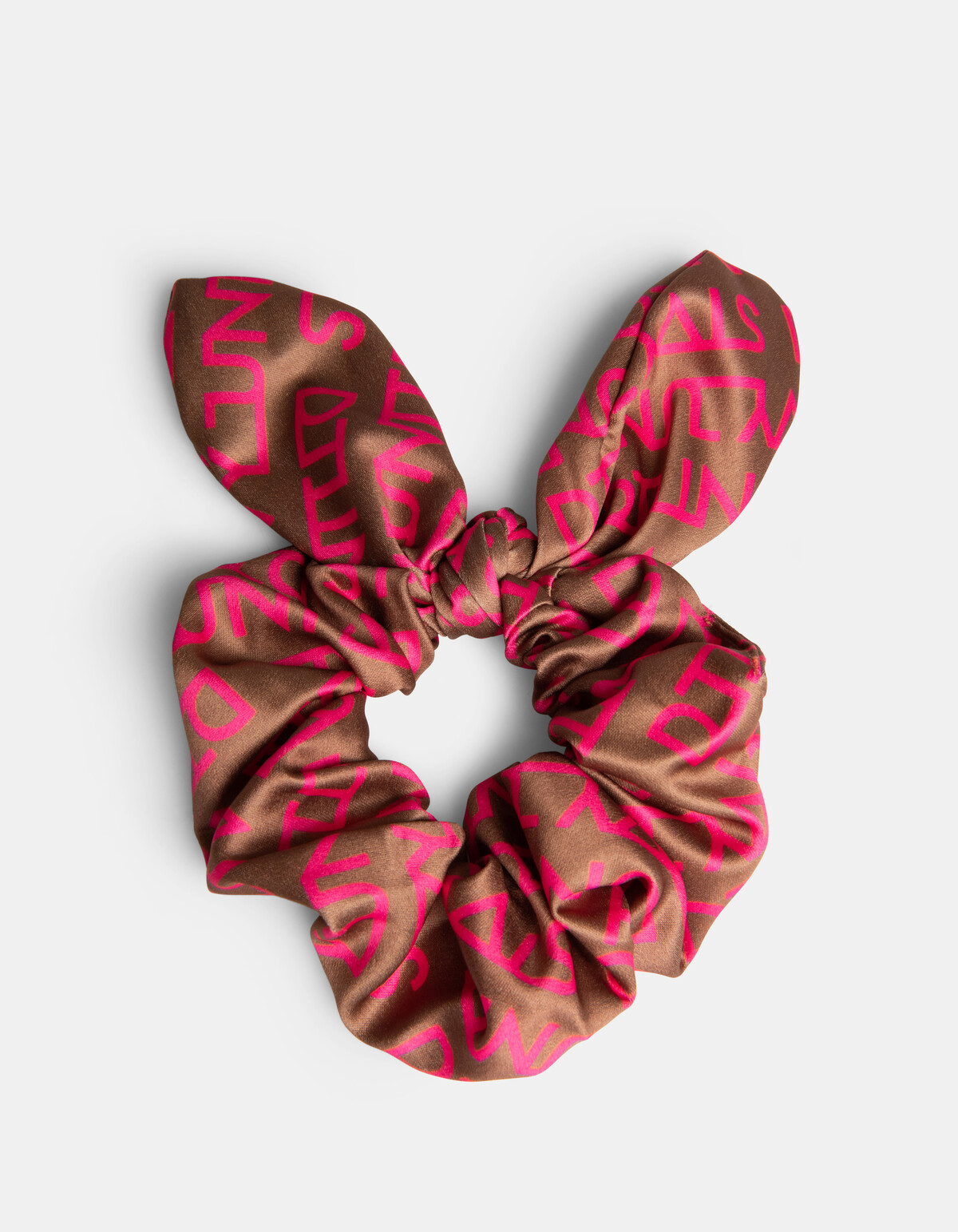 Text Bow Scrunchie