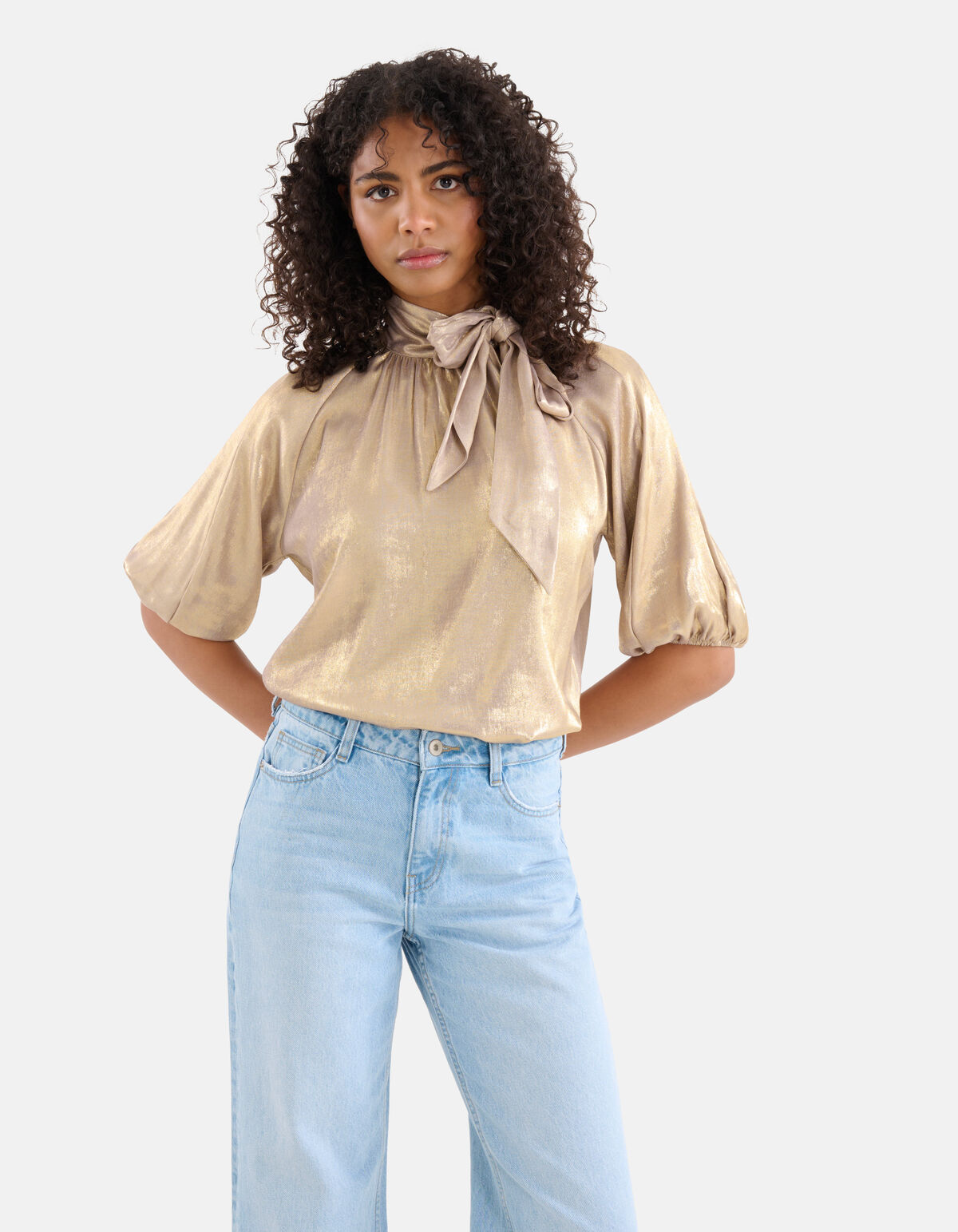 Metallic Blouse Goud SHOEBY WOMEN