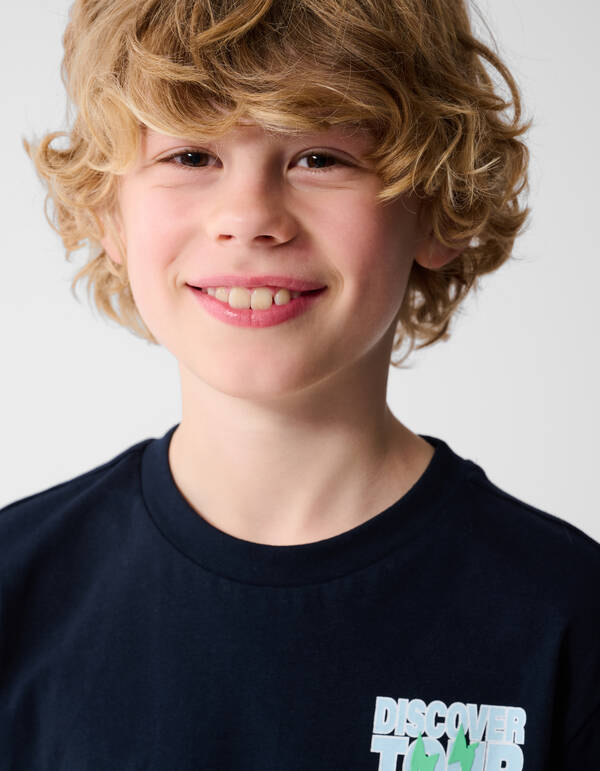 Tour Artwork T-shirt Donkerblauw SHOEBY BOYS