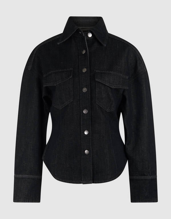 Zandloper Denim Blouse Zwart SHOEBY WOMEN