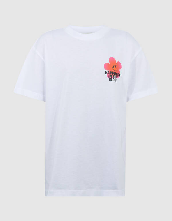 Happiness Artwork T-shirt Wit SHOEBY GIRLS