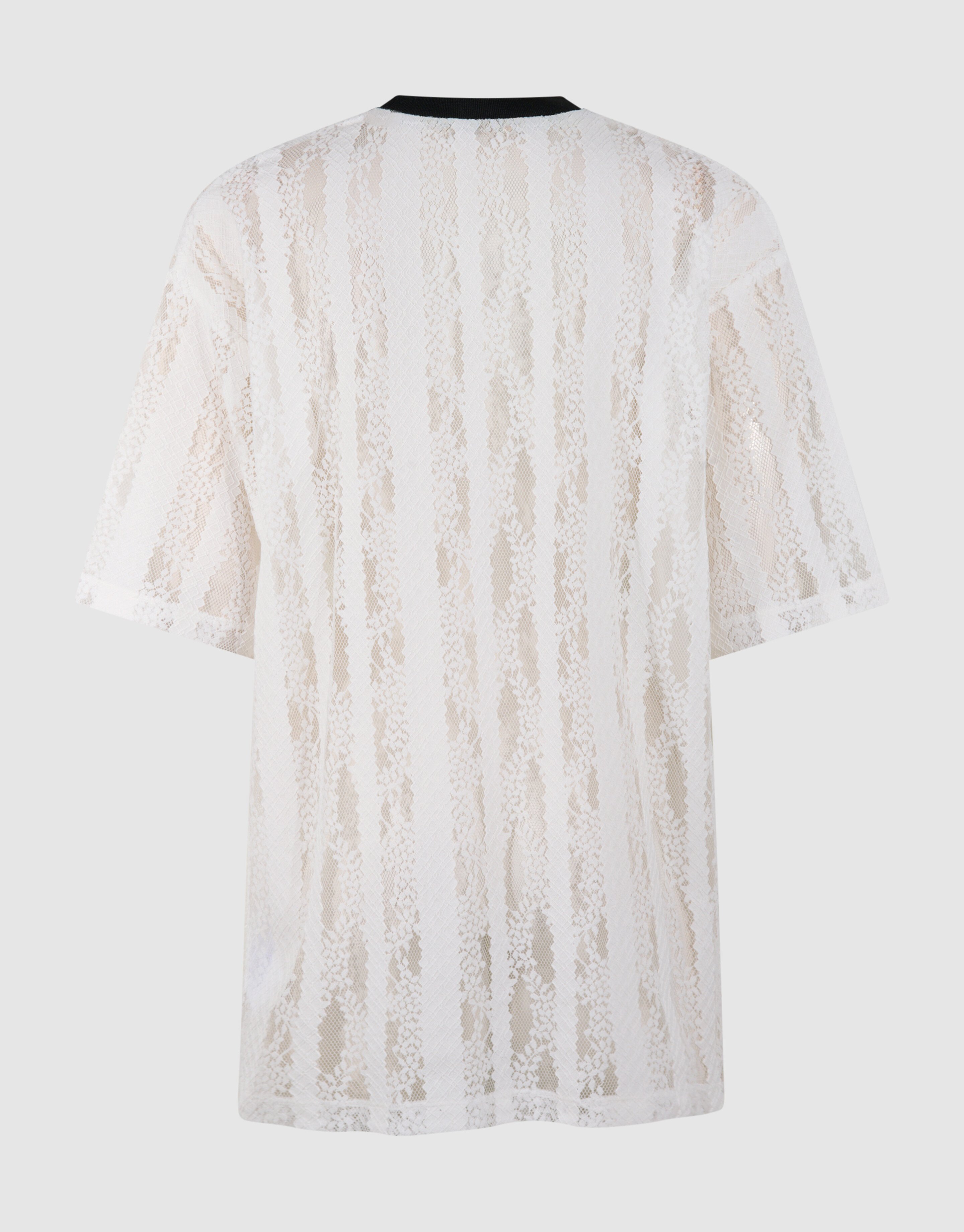 Oversized Kanten Label T-shirt Wit SHOEBY WOMEN