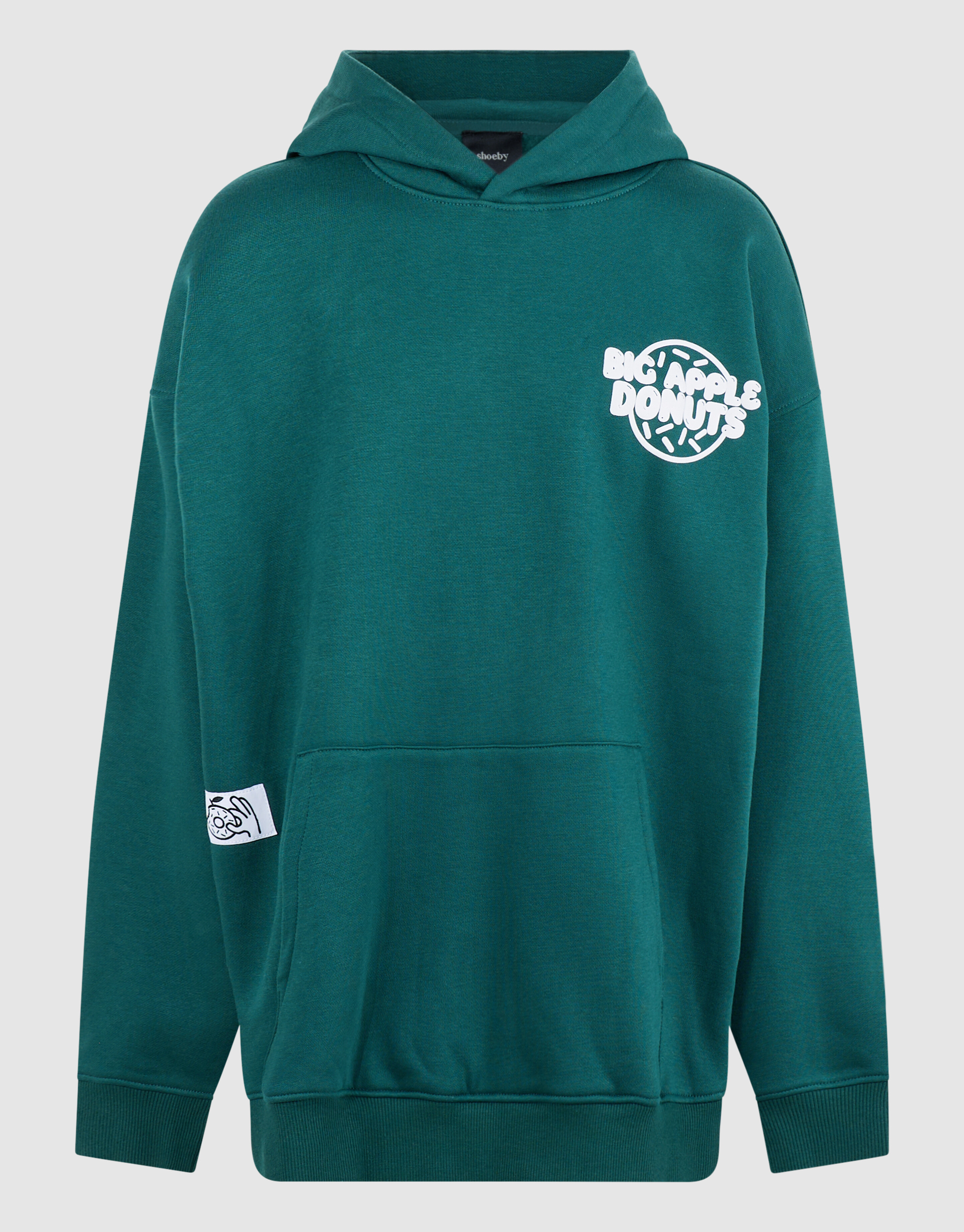 Oversized Fit Donut Hoodie Donkergroen SHOEBY BOYS