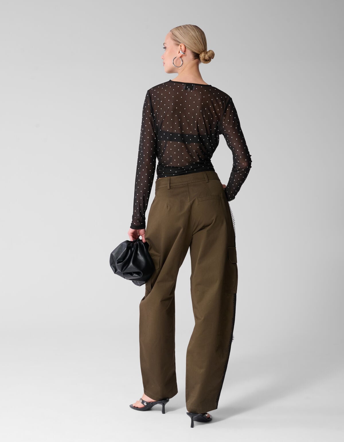 Cargo Lace Broek Donkerbruin SHOEBY WOMEN