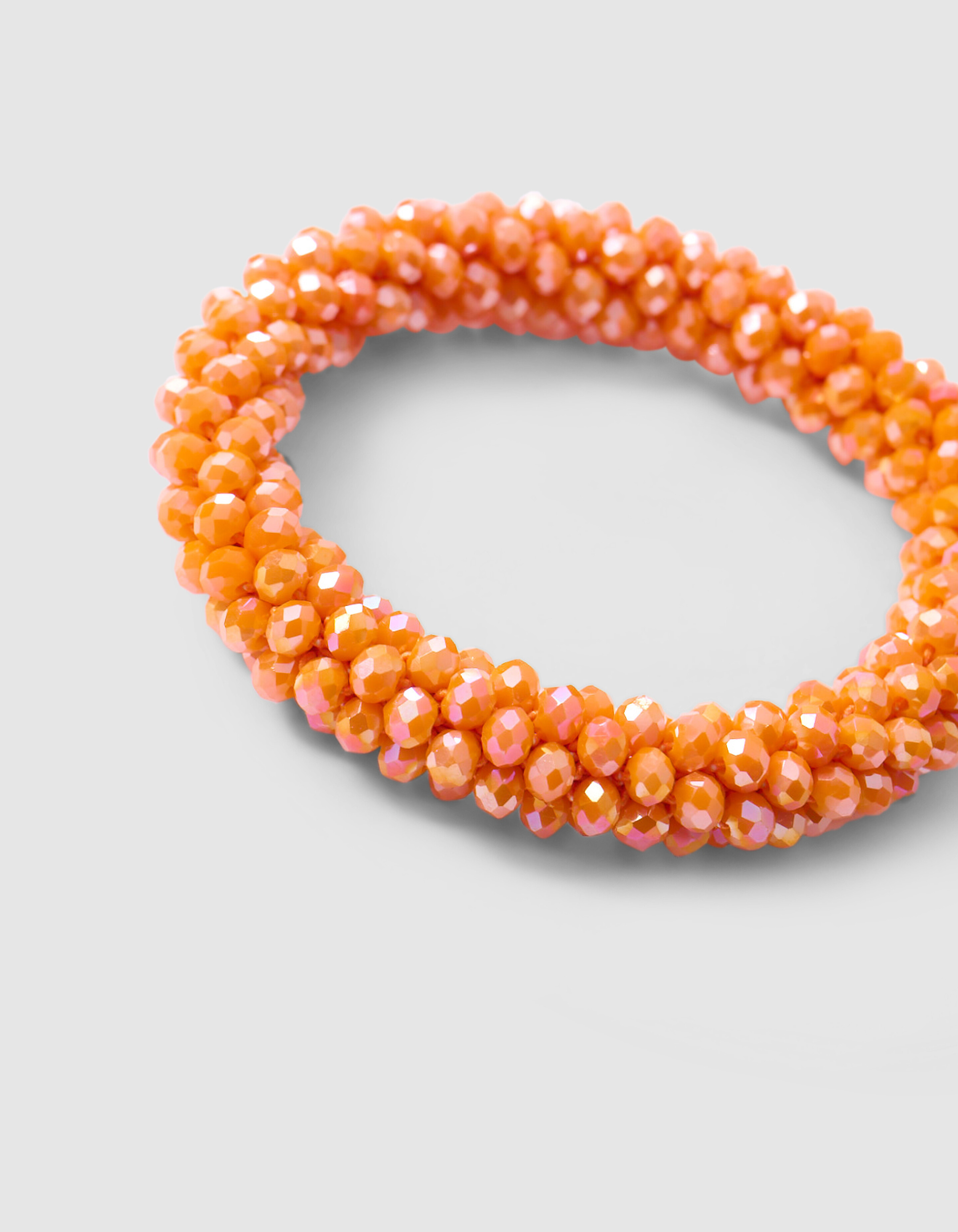 Beaded Haarelastiek Oranje SHOEBY ACCESSOIRES