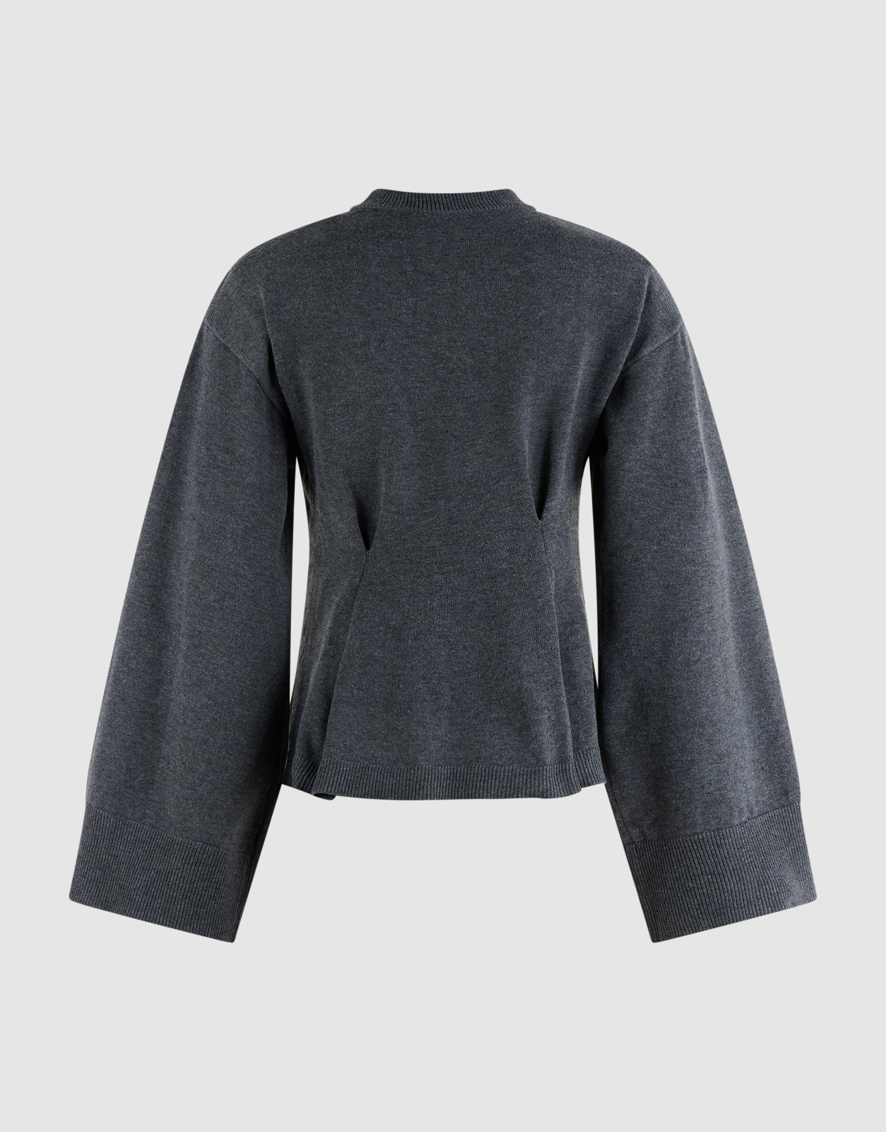 Peplum Gebreide Trui Donkergrijs SHOEBY WOMEN