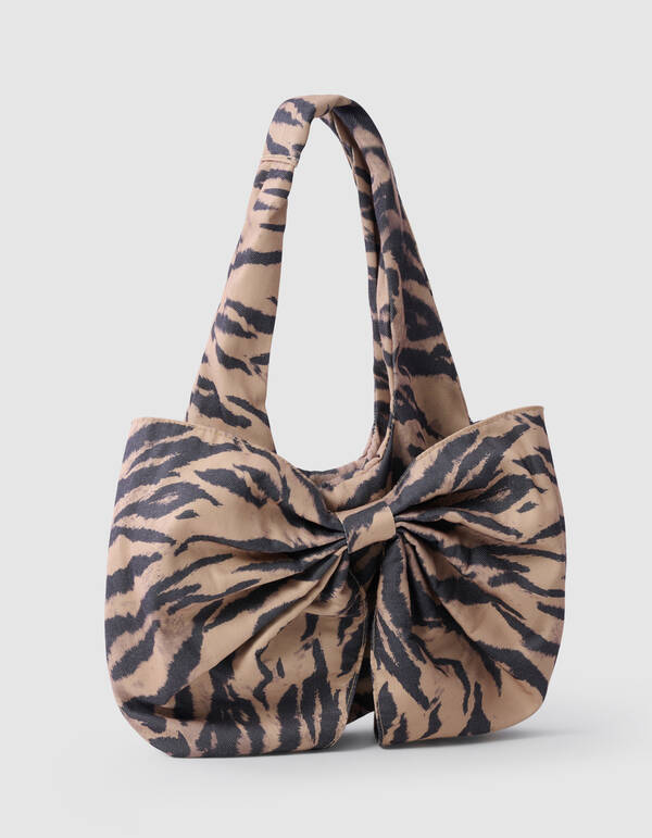 Tiger Strik Tas Bruin SHOEBY ACCESSOIRES