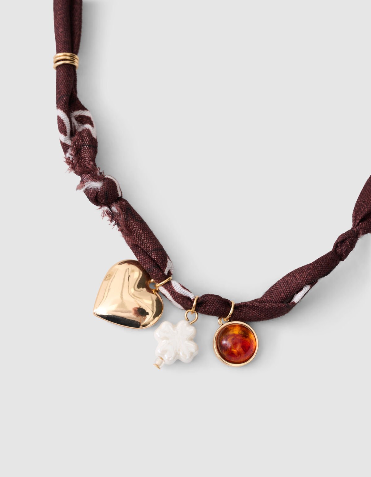 Bandana Charm Ketting Bruin SHOEBY ACCESSOIRES