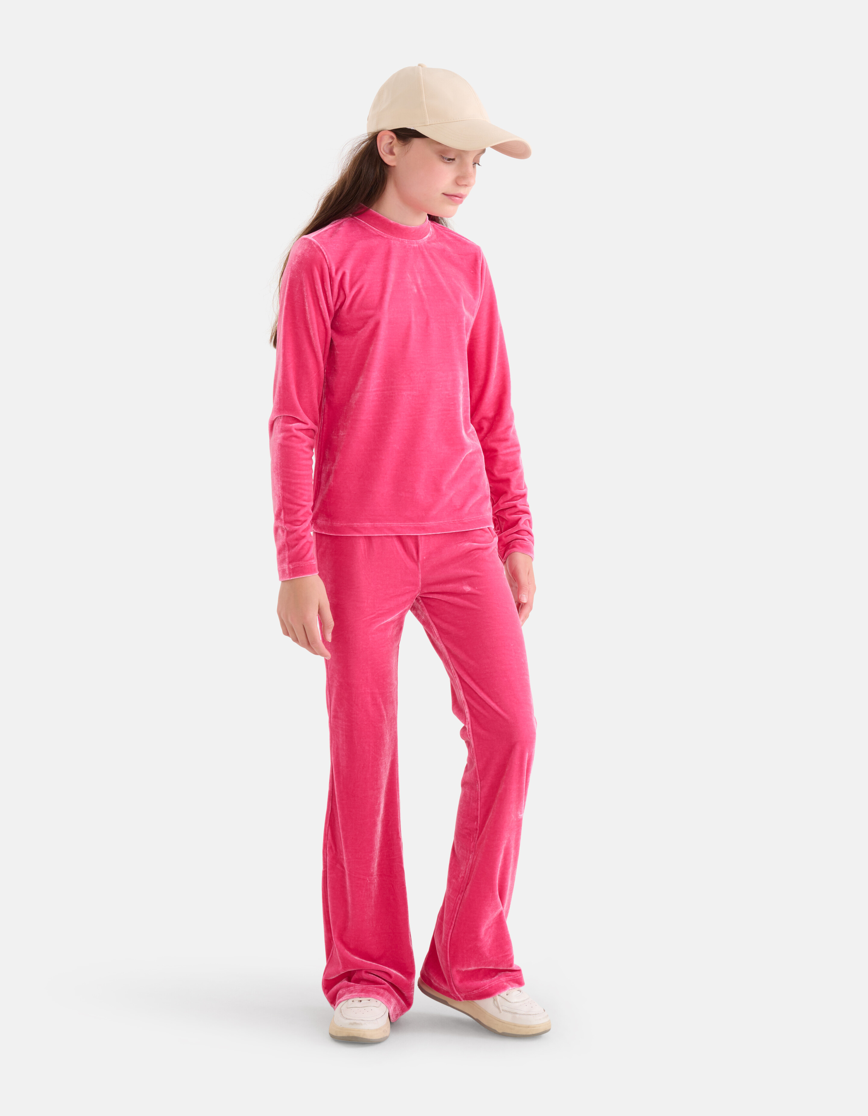 Velvet Flared Broek Roze SHOEBY GIRLS