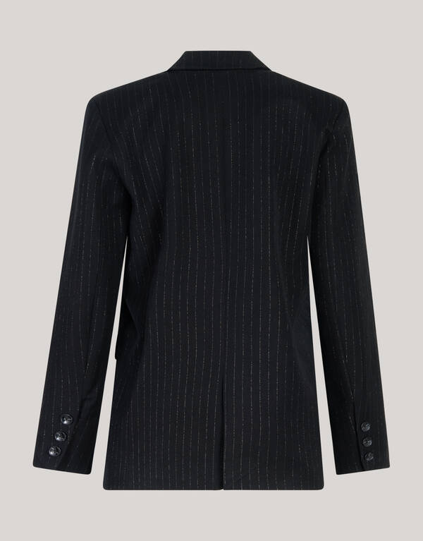 Lurex Pinstripe Blazer Zwart By Mieke SHOEBY WOMEN