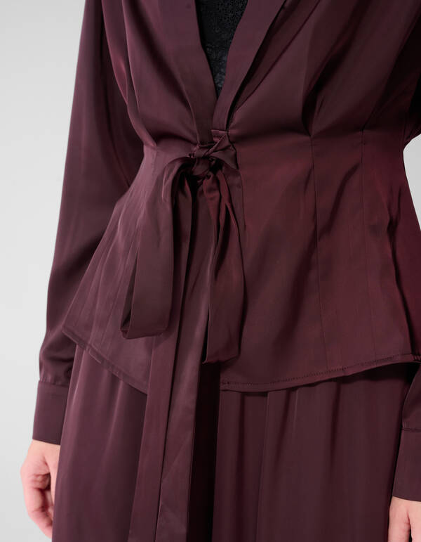 Getailleerde Blouse Donkerrood By Mieke SHOEBY WOMEN