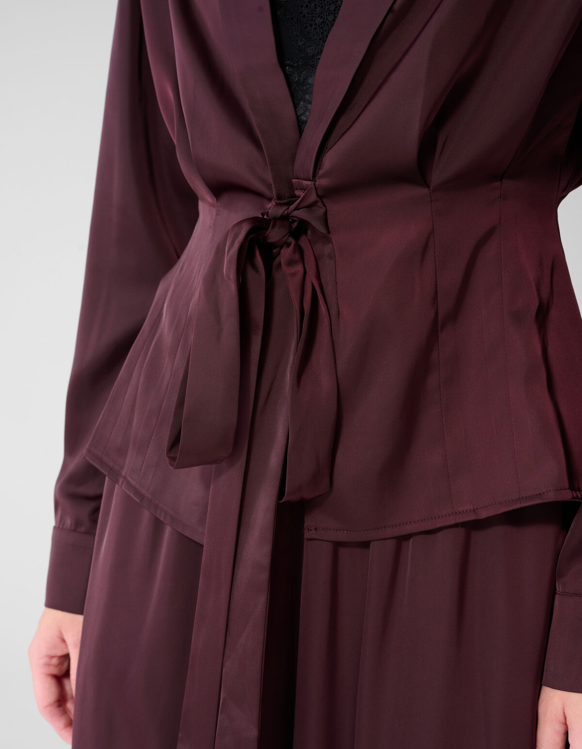 Getailleerde Blouse Donkerrood By Mieke SHOEBY WOMEN