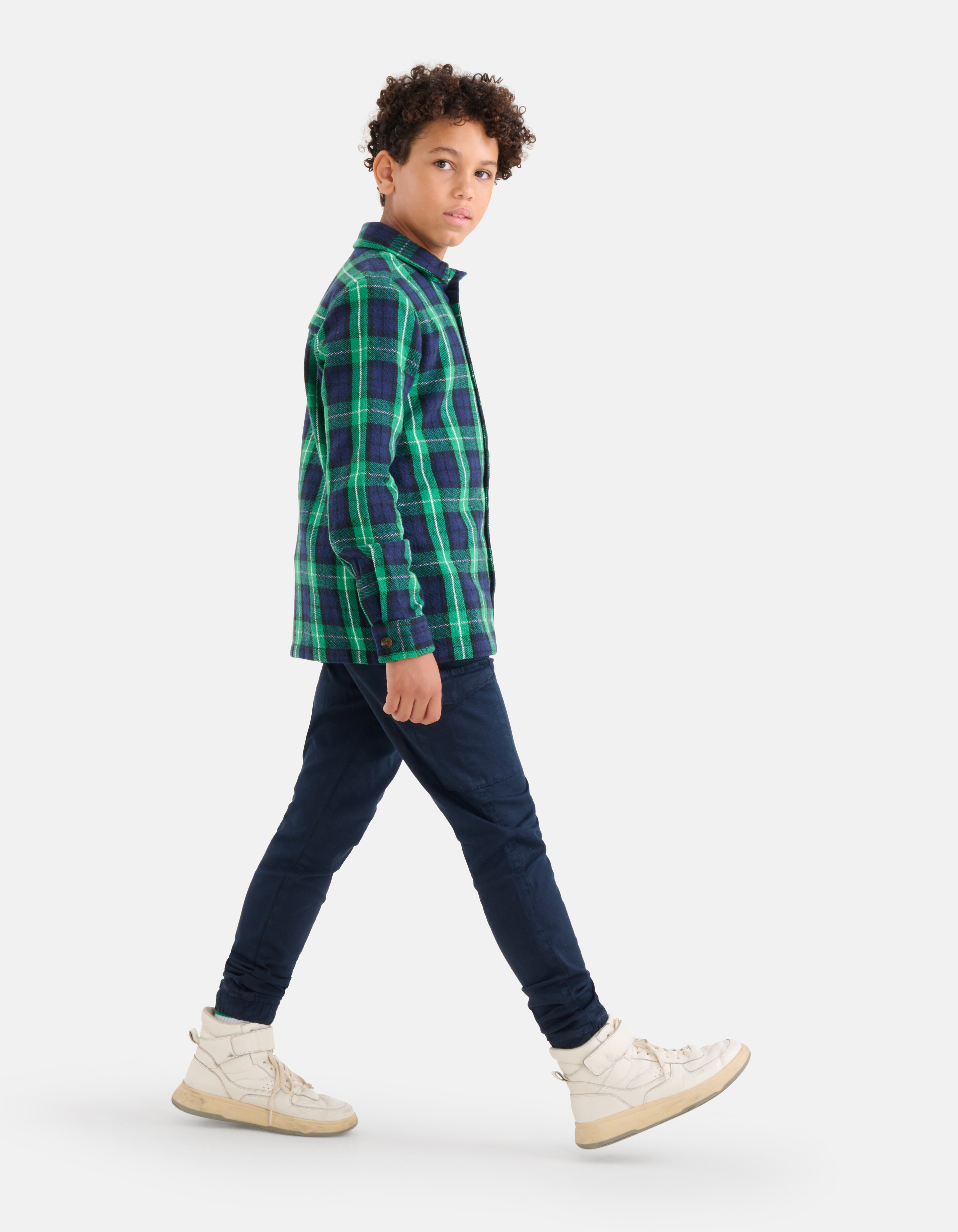 Soft Ruiten Overhemd Groen SHOEBY BOYS