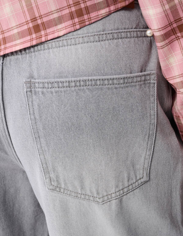 Baggy Fit Jeans Lichtgrijs SHOEBY WOMEN