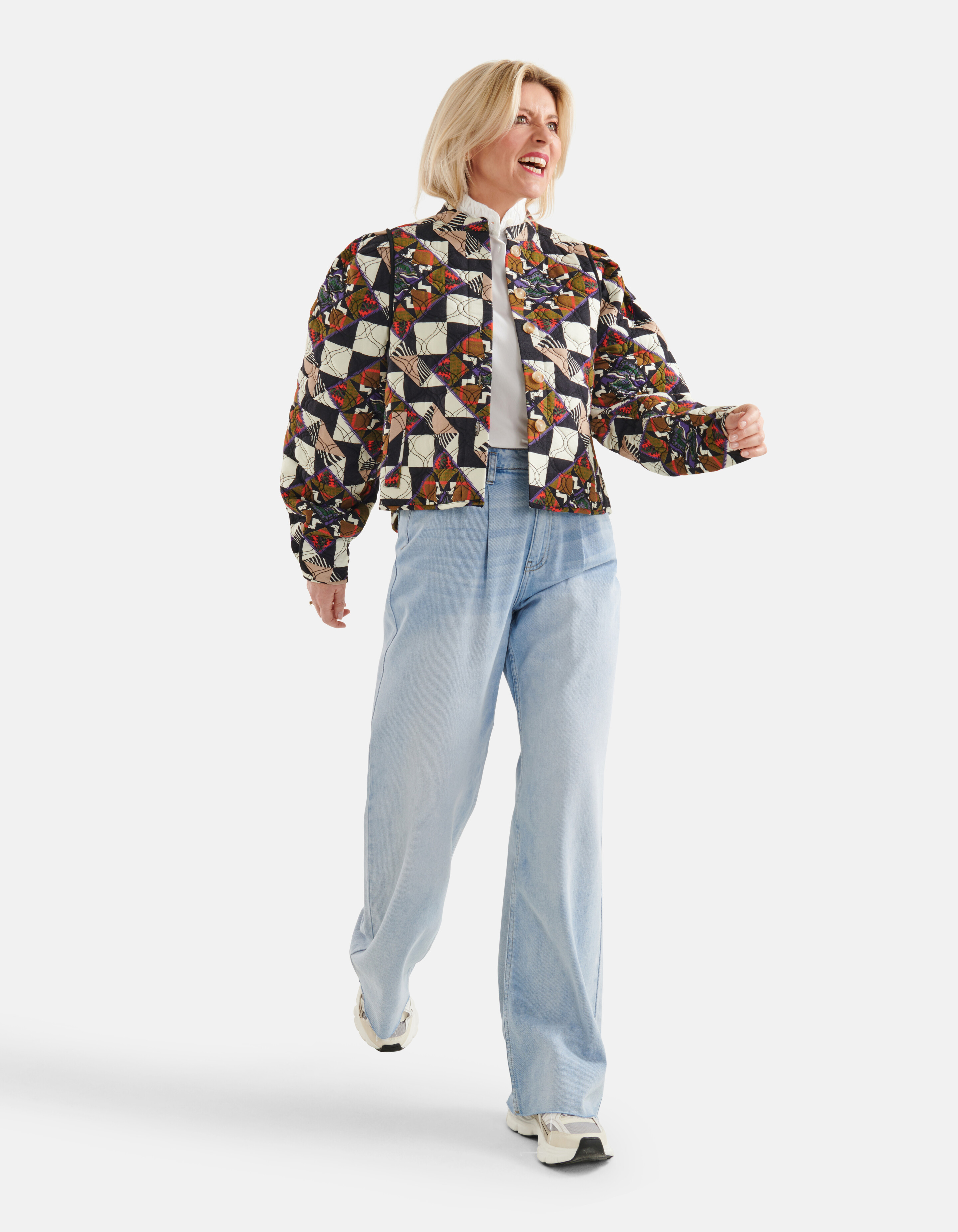 Quilted Embroidery Jack Gebroken Wit By Lonneke SHOEBY WOMEN