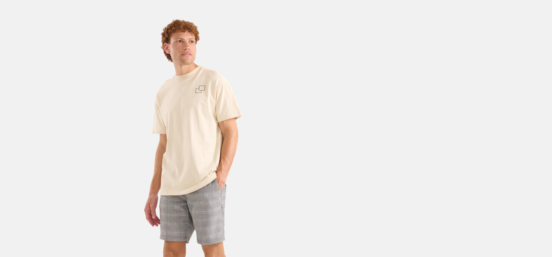 Embroidery T-shirt Beige SHOEBY MEN