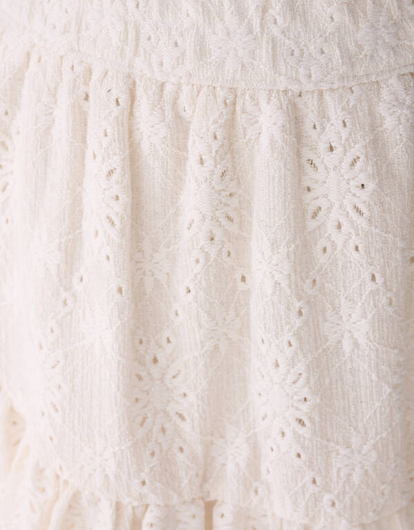 Embroidery Ruffle Skort Wit SHOEBY GIRLS