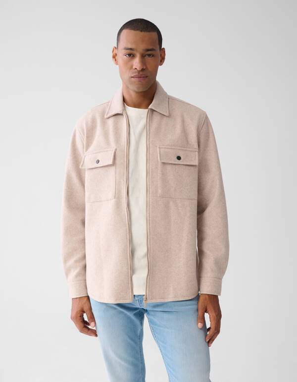 Zip Overshirt Zand SHOEBY MEN