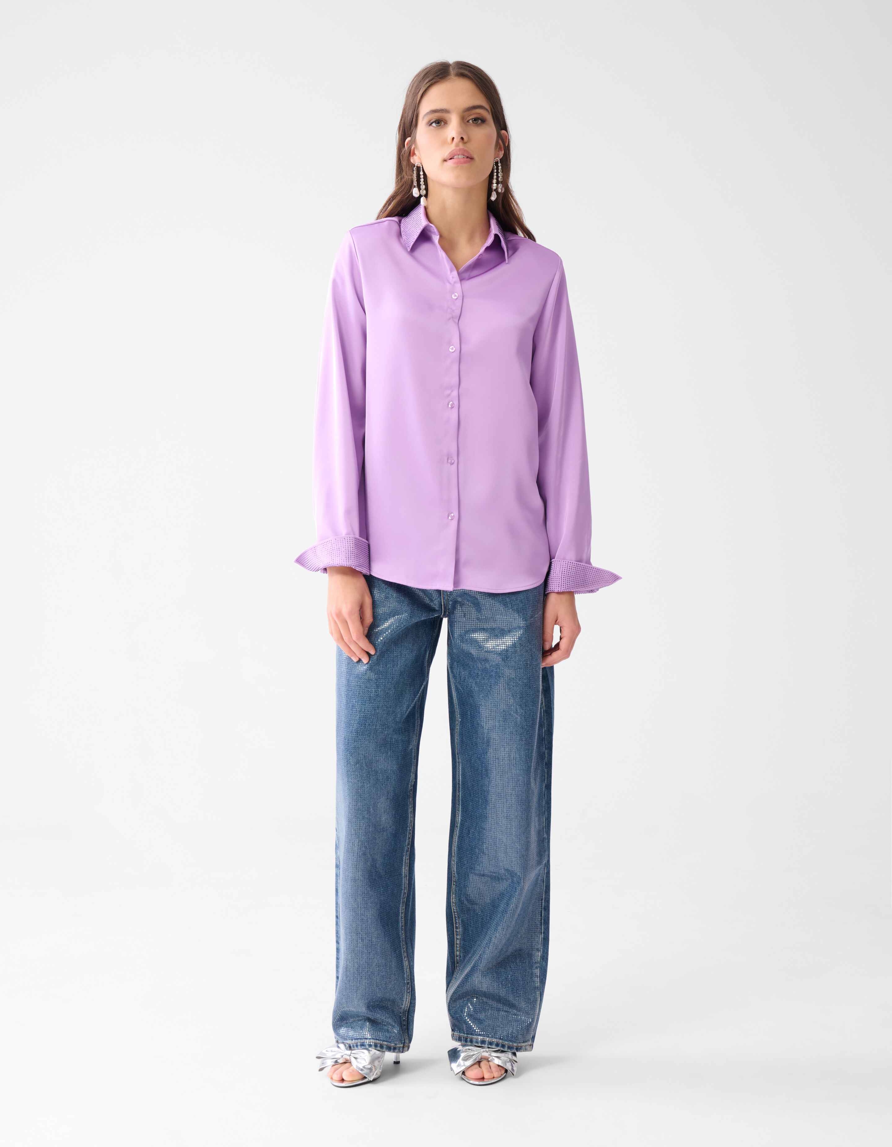 Satijnen Blouse Lichtpaars By Lizzy SHOEBY WOMEN