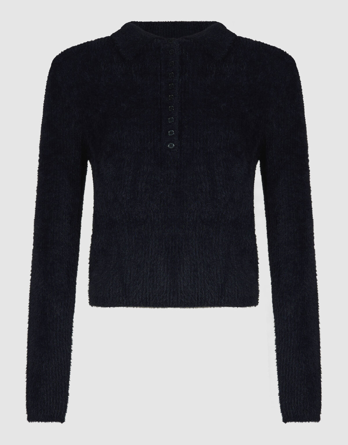 Hairy Gebreide Polo Zwart SHOEBY WOMEN