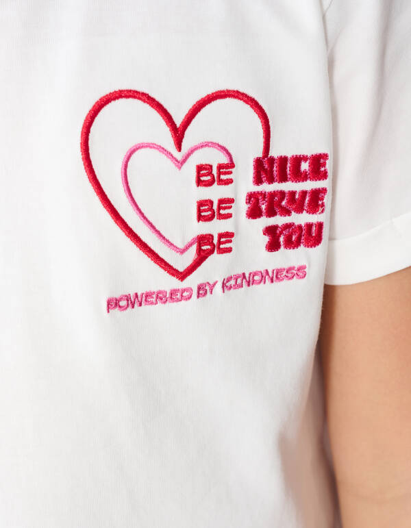 Split Artwork T-shirt Wit SHOEBY GIRLS