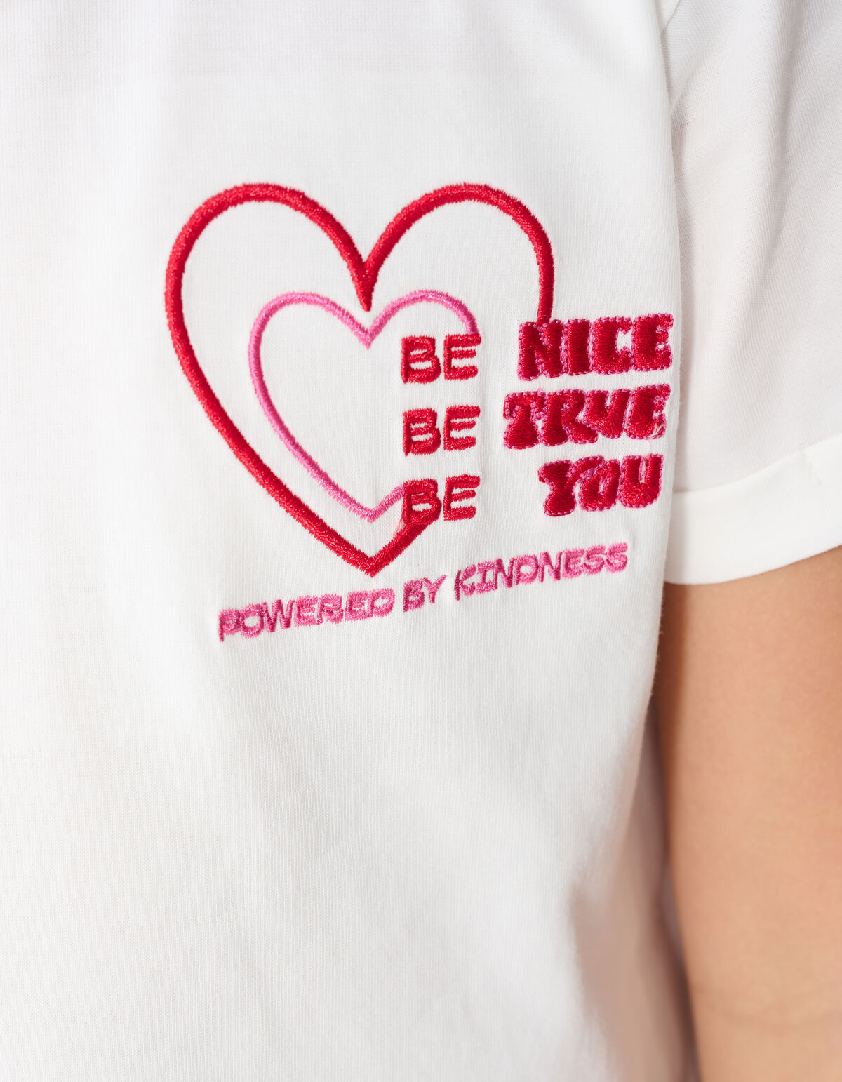 Split Artwork T-shirt Wit SHOEBY GIRLS