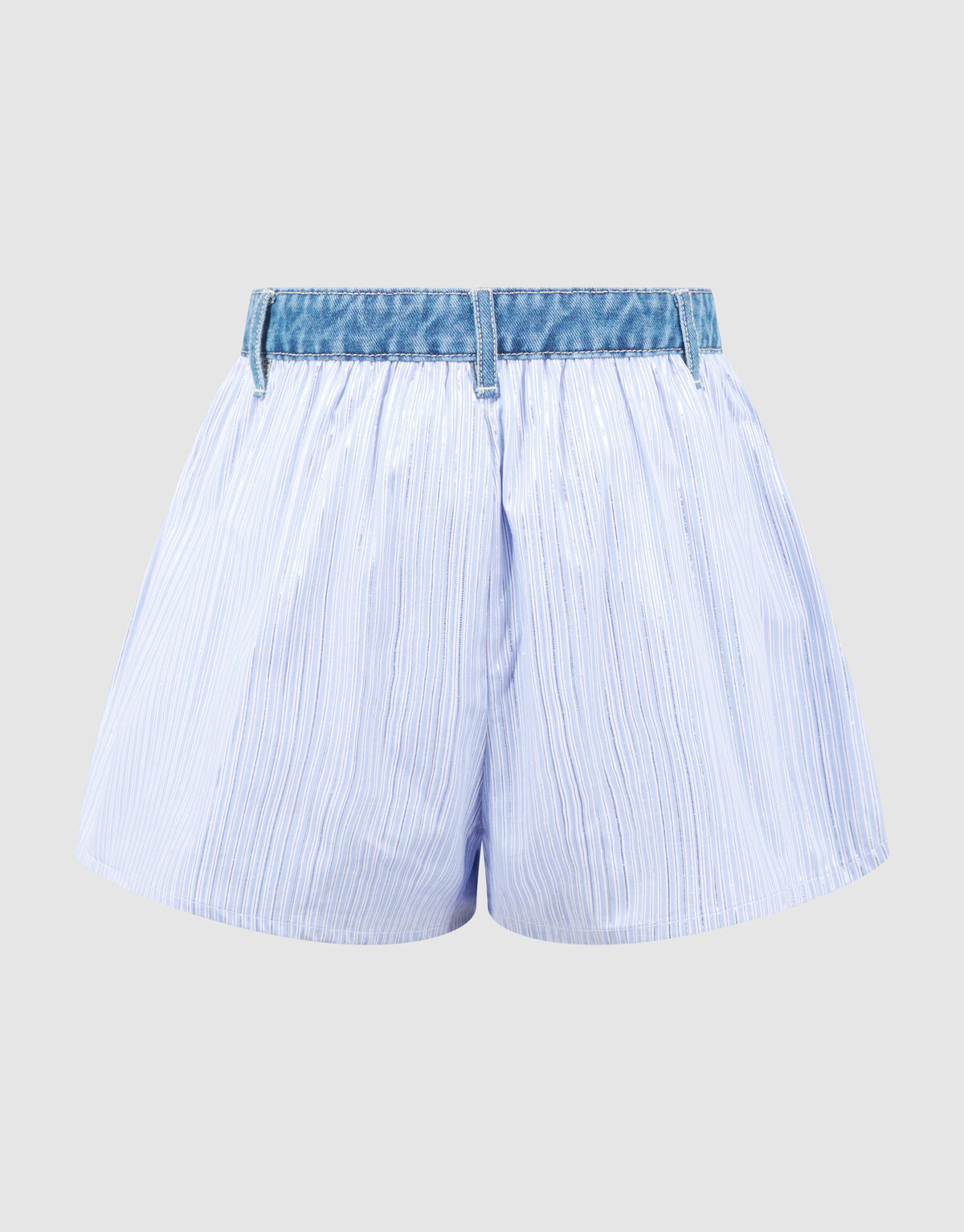 Pinstripe Banana Artwork Short Blauw SHOEBY GIRLS