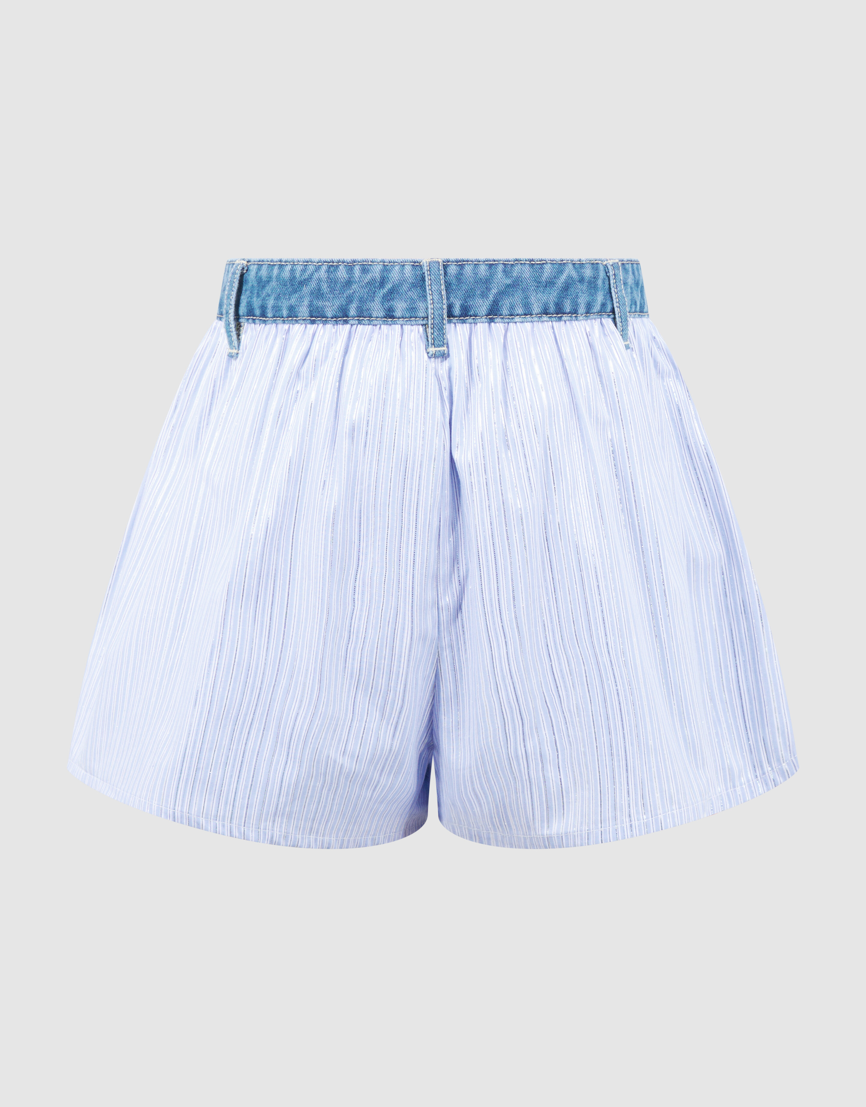 Pinstripe Banana Artwork Short Blauw SHOEBY GIRLS