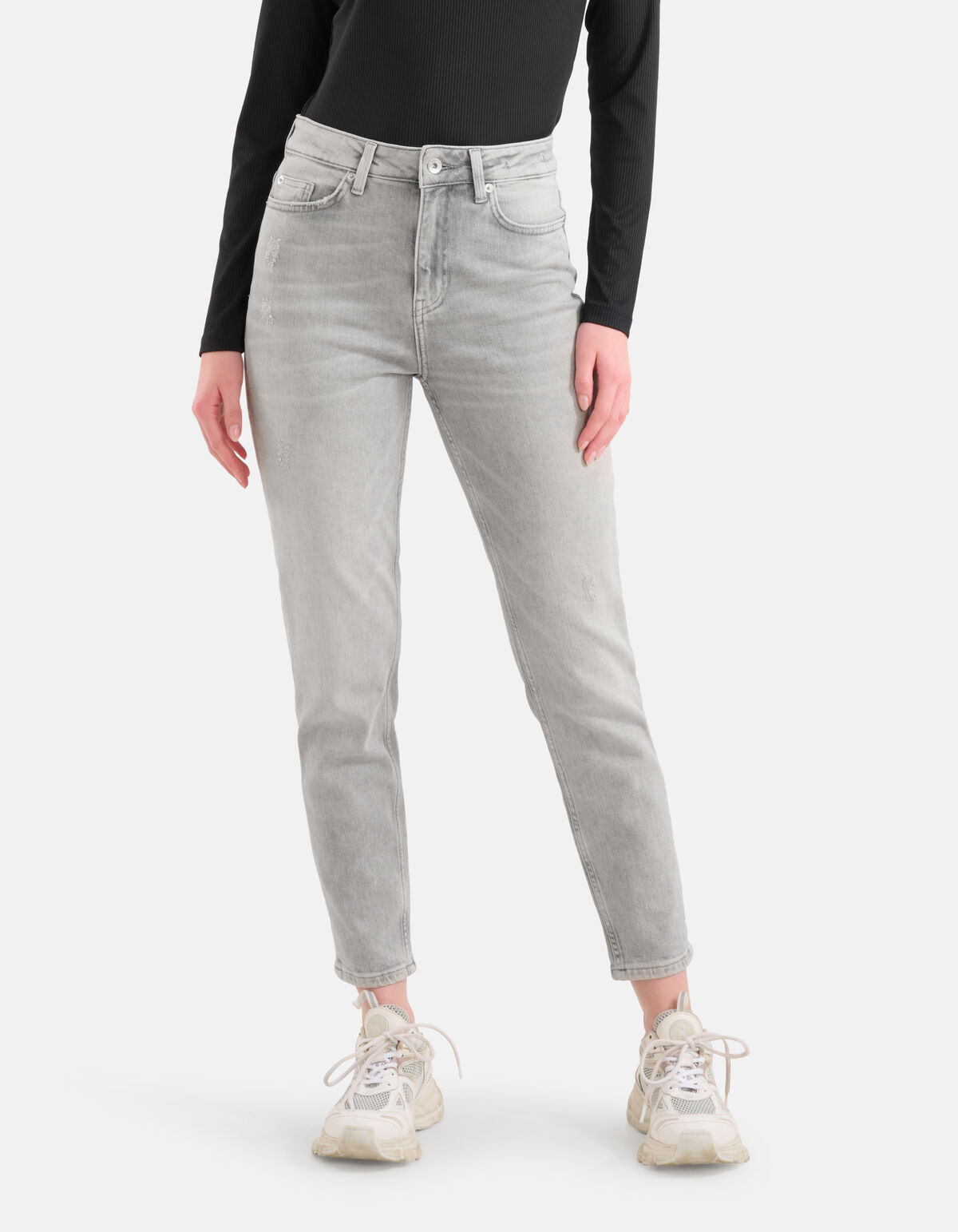 Tapered Fit Jeans Lichtgrijs SHOEBY WOMEN