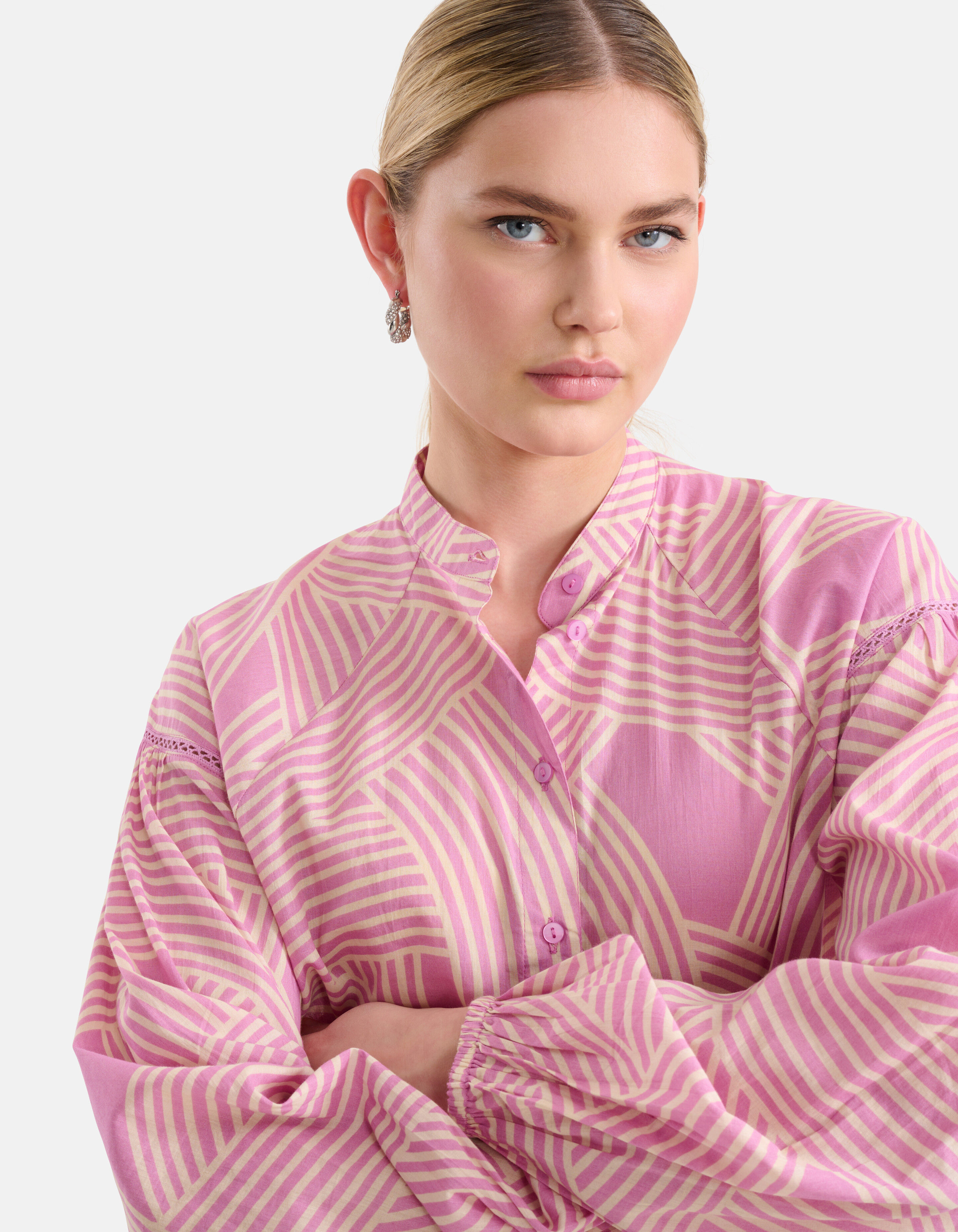 Voile Tape Blouse Roze SHOEBY WOMEN