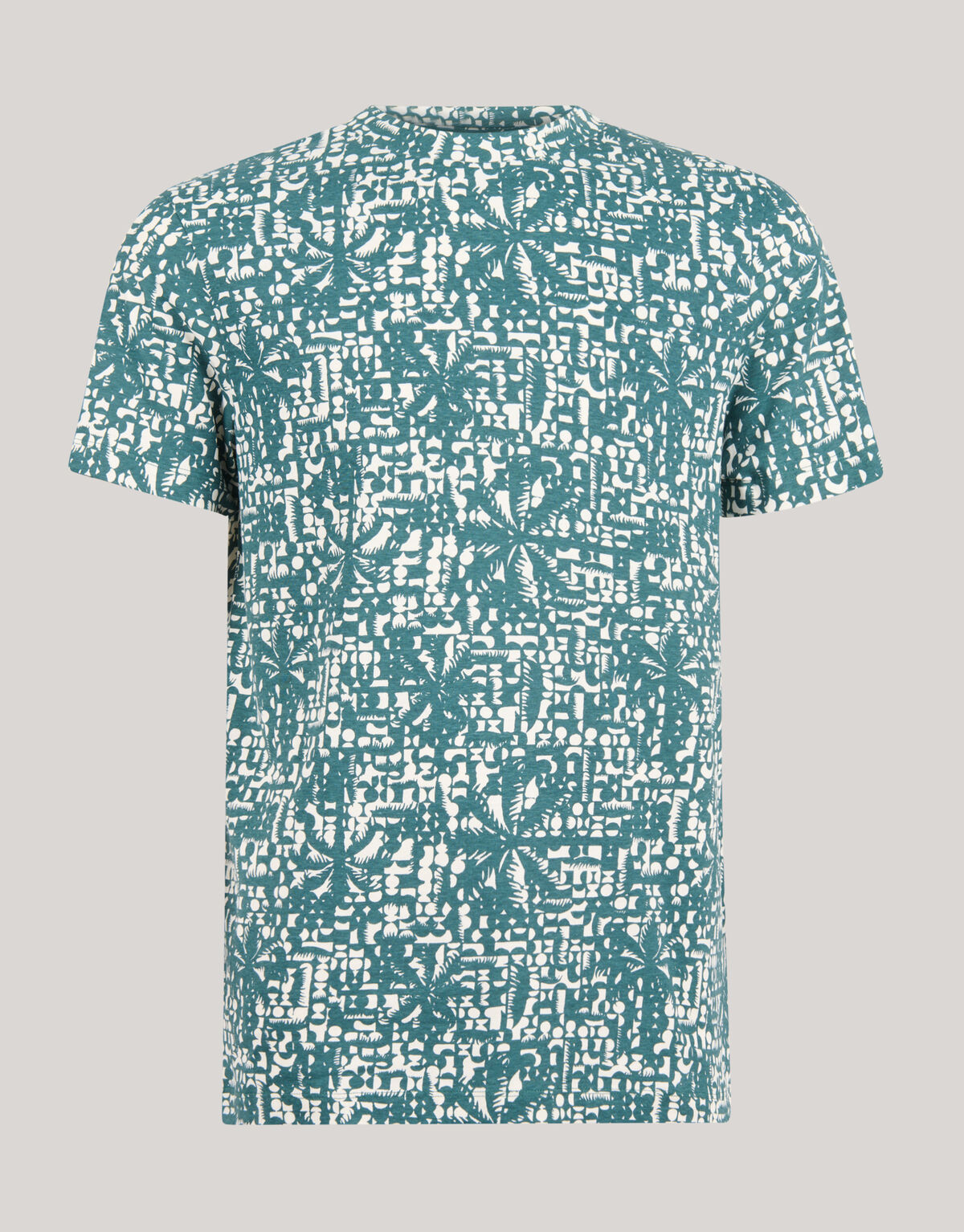Printed T-shirt Turquoise SHOEBY MEN