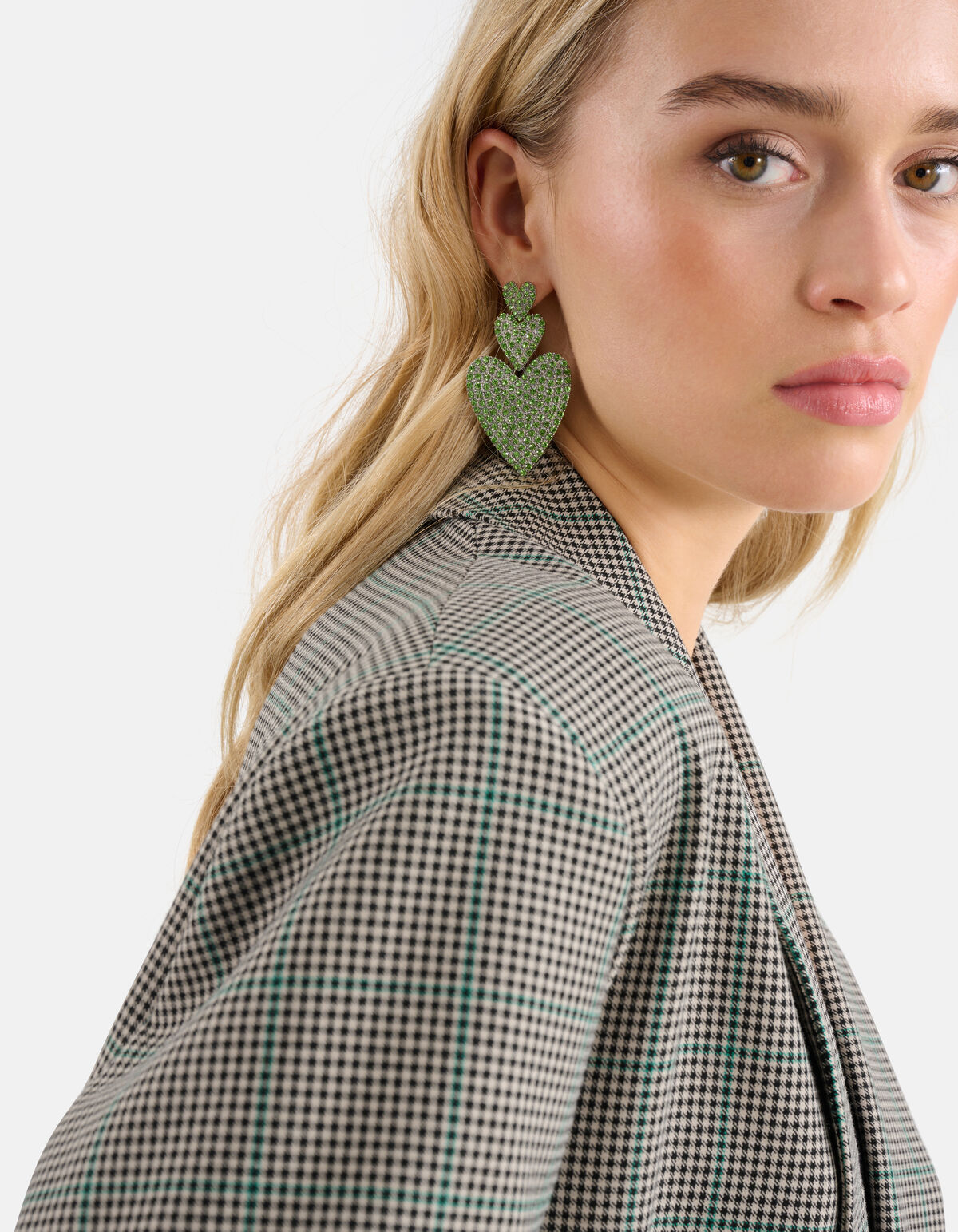 Heart Oorbellen Groen By Monica SHOEBY ACCESSOIRES