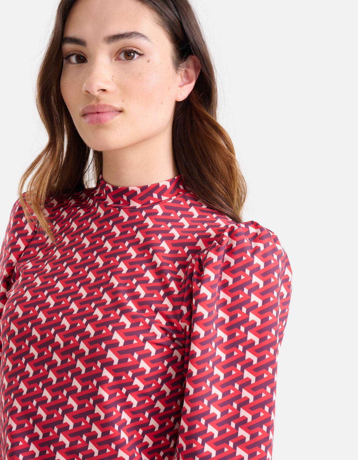 Grafische Travel Top Rood SHOEBY WOMEN