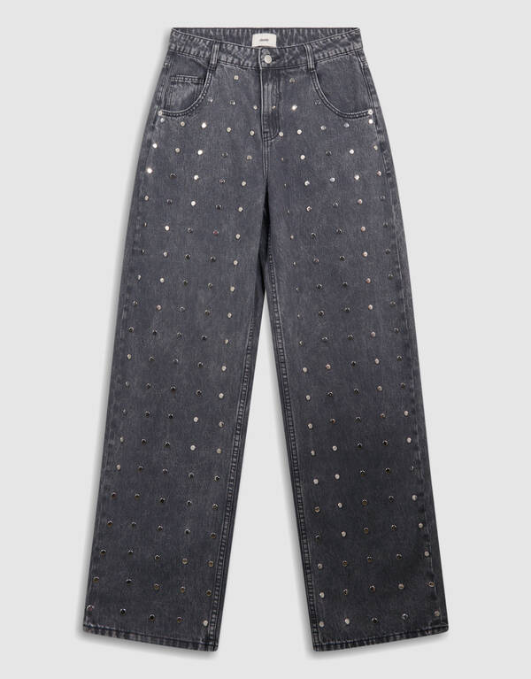 Studs Barrel Fit Jeans Grijs SHOEBY WOMEN